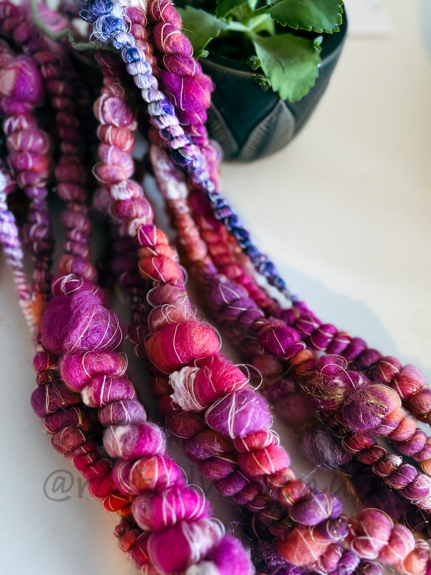 4.5 yards / Hand Spun Art Yarn