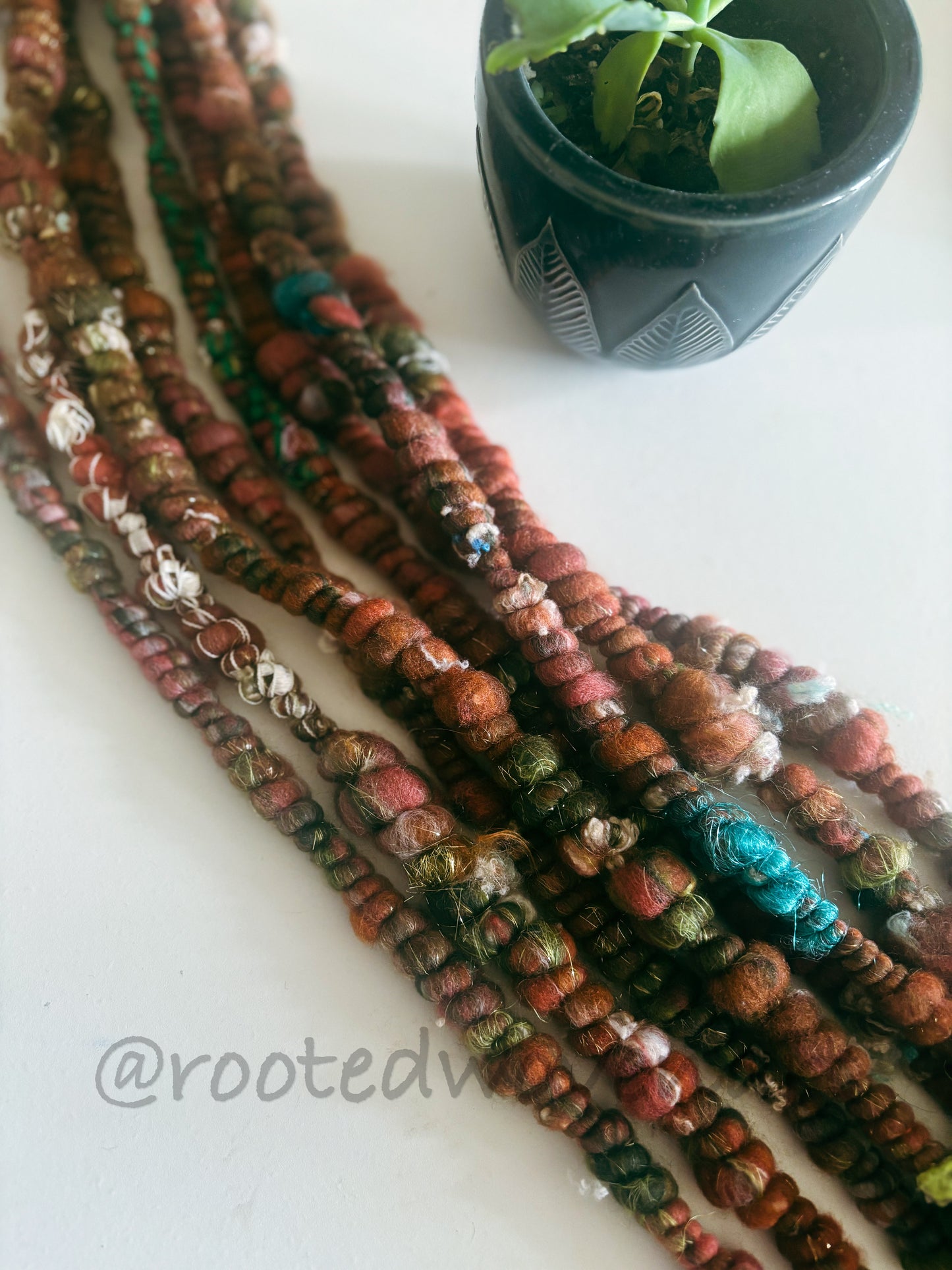 3 yards / hand spun Art yarn