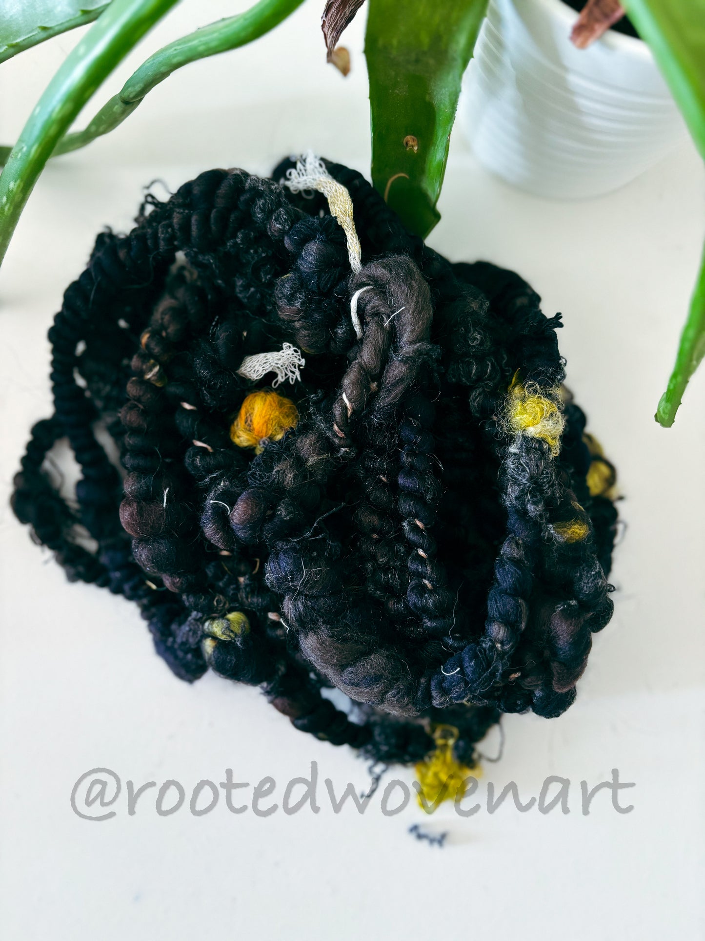 4.5 yards / Hand Spun Art Yarn