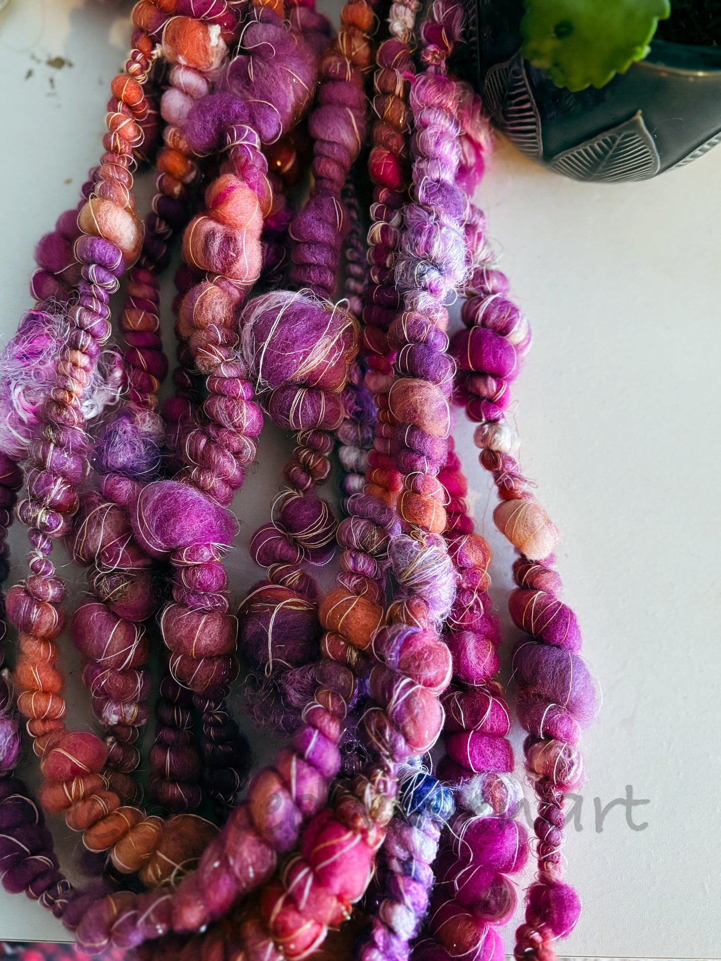 4.5 yards / Hand Spun Art Yarn