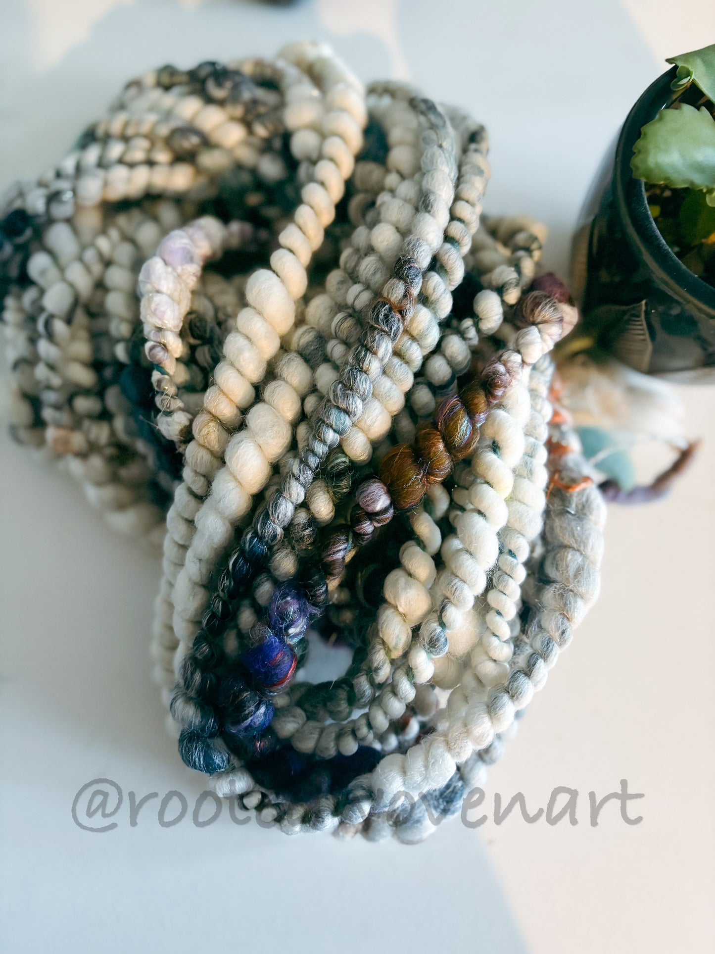 6.75 yards / Hand spun Art Yarn