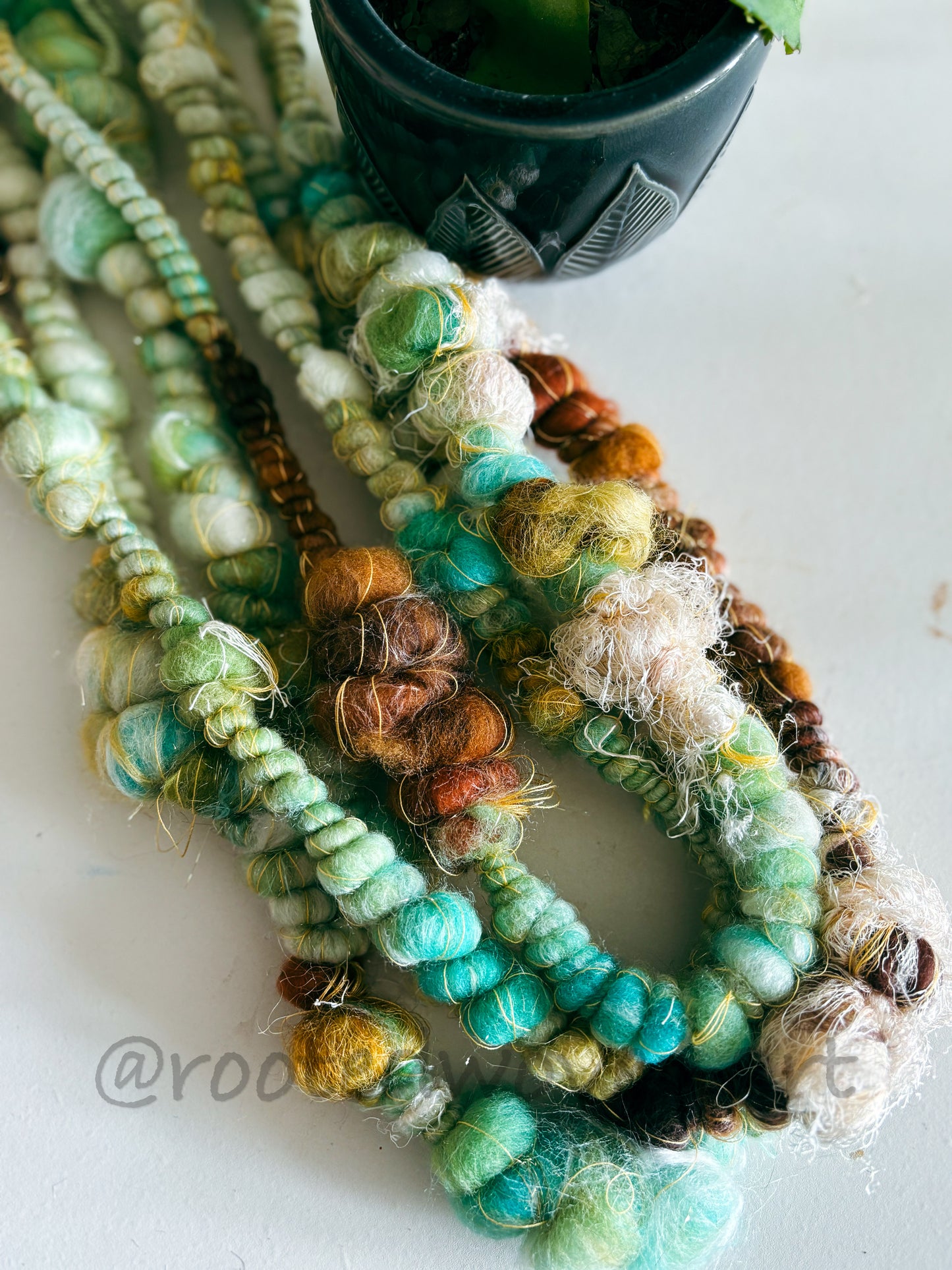 6 yards / Hand Spun Art Yarn