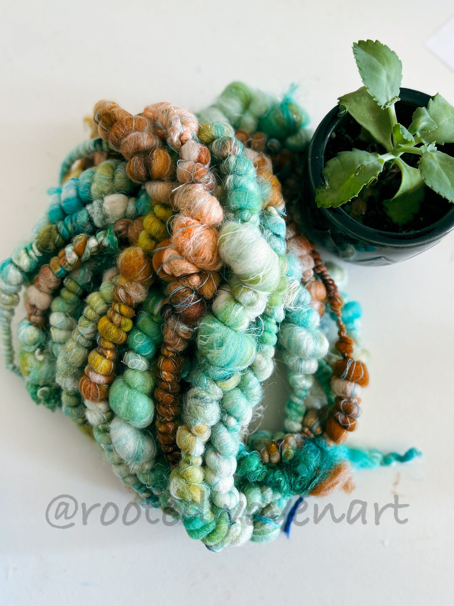 4.5 yards / Hand Spun Art Yarn