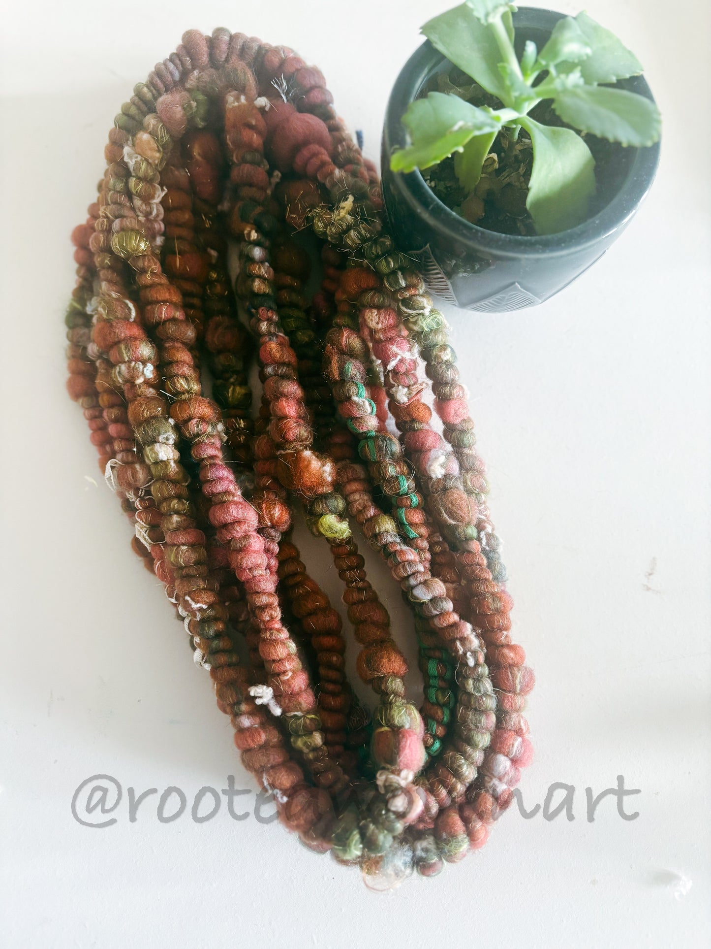 3 yards / hand spun Art yarn
