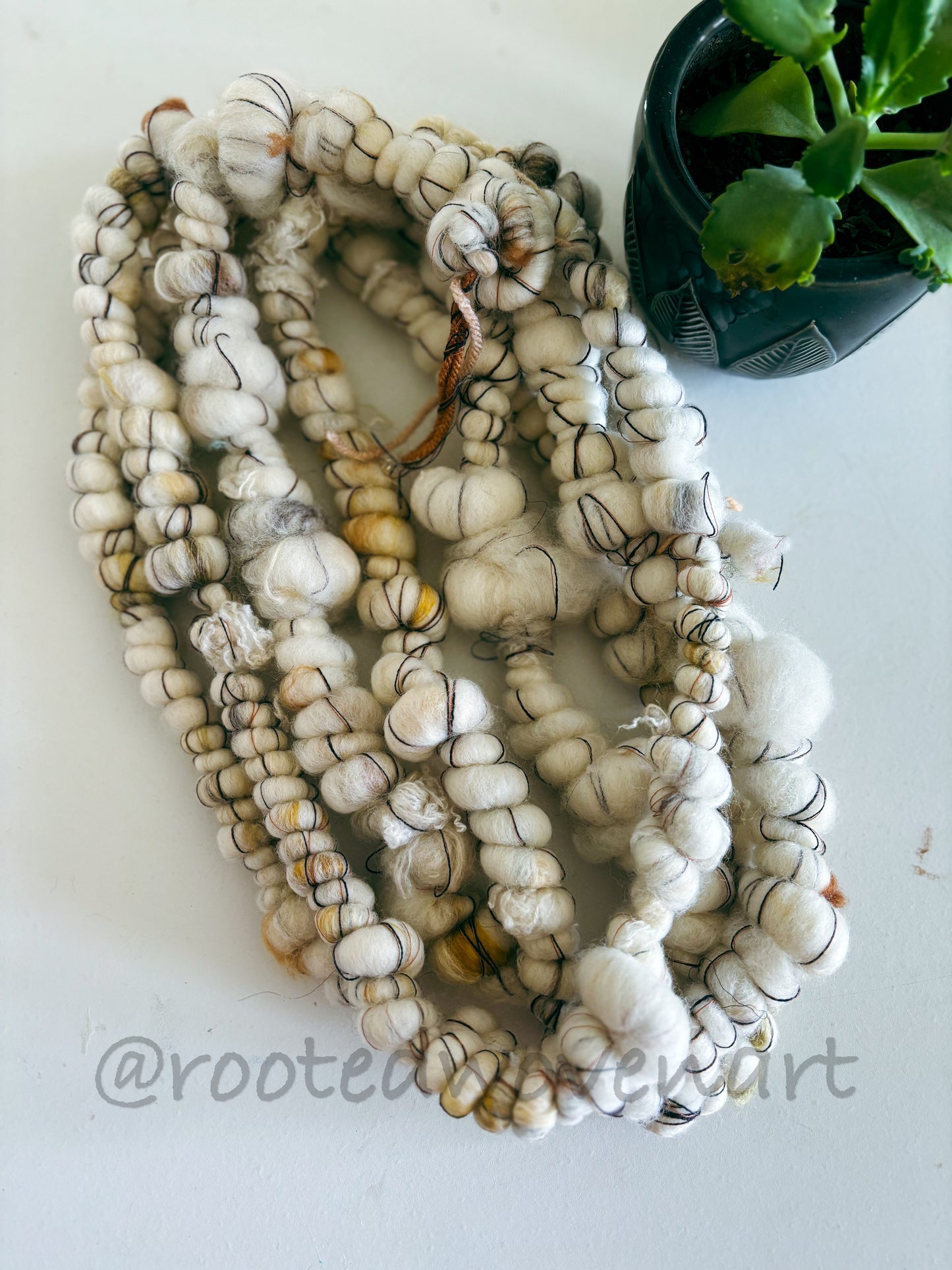 4 yards / Hand Spun Art Yarn
