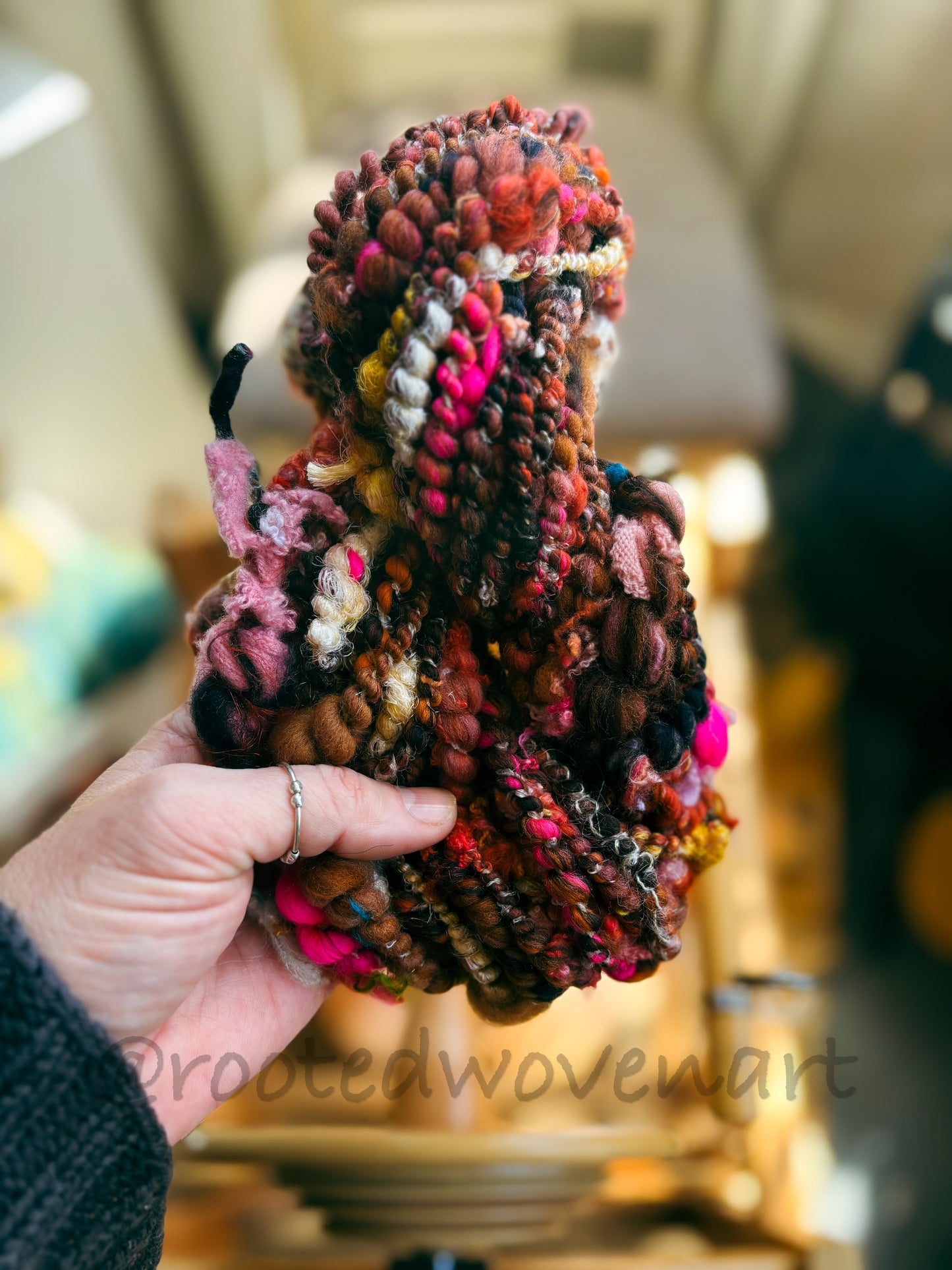 20 yards / Hand spun yarn