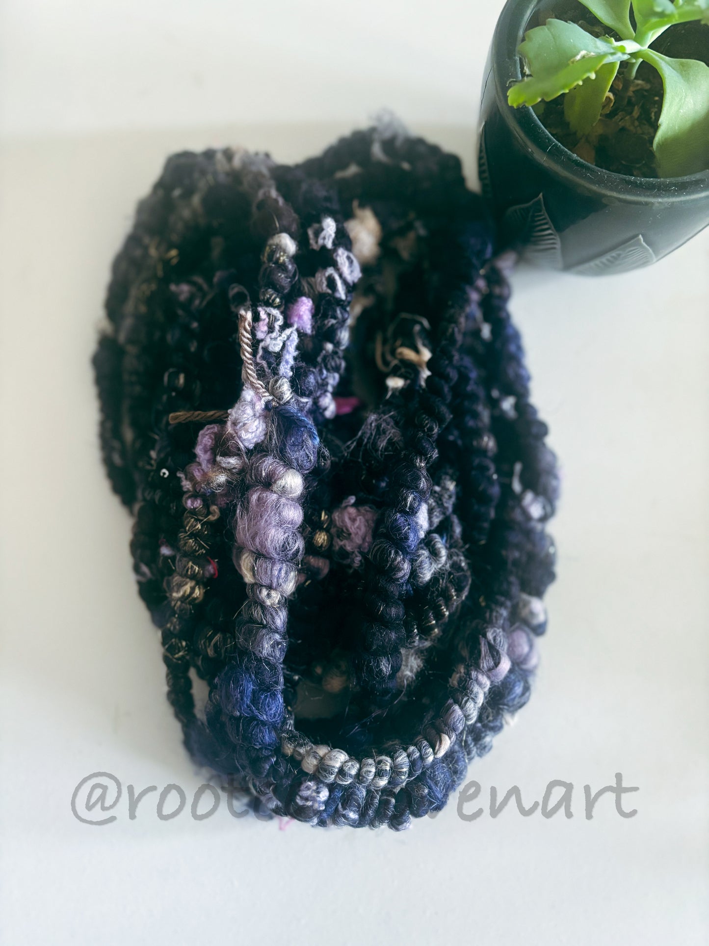 3.25 yards / hand spun Art yarn