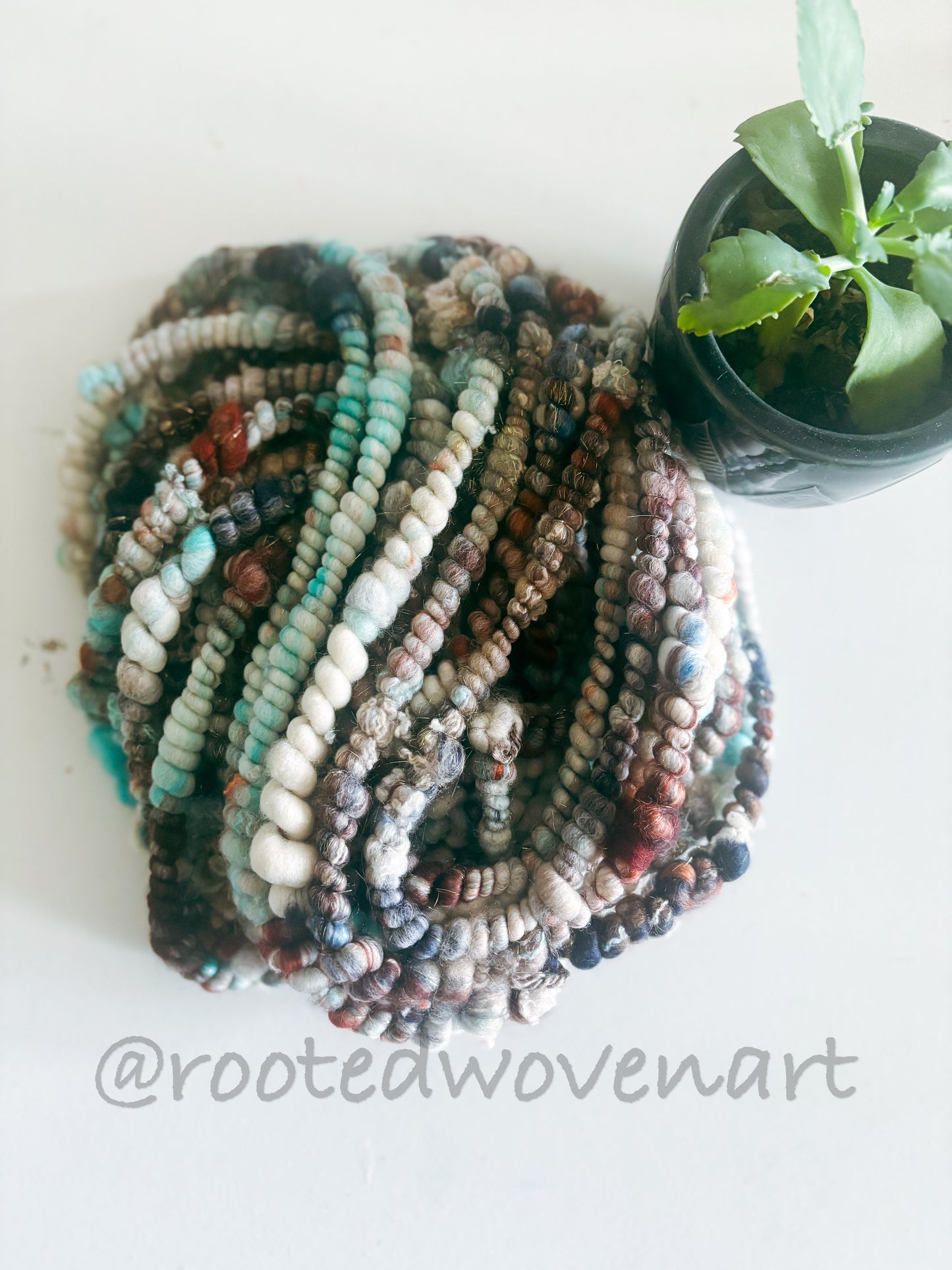 3 yards / hand spun Art yarn
