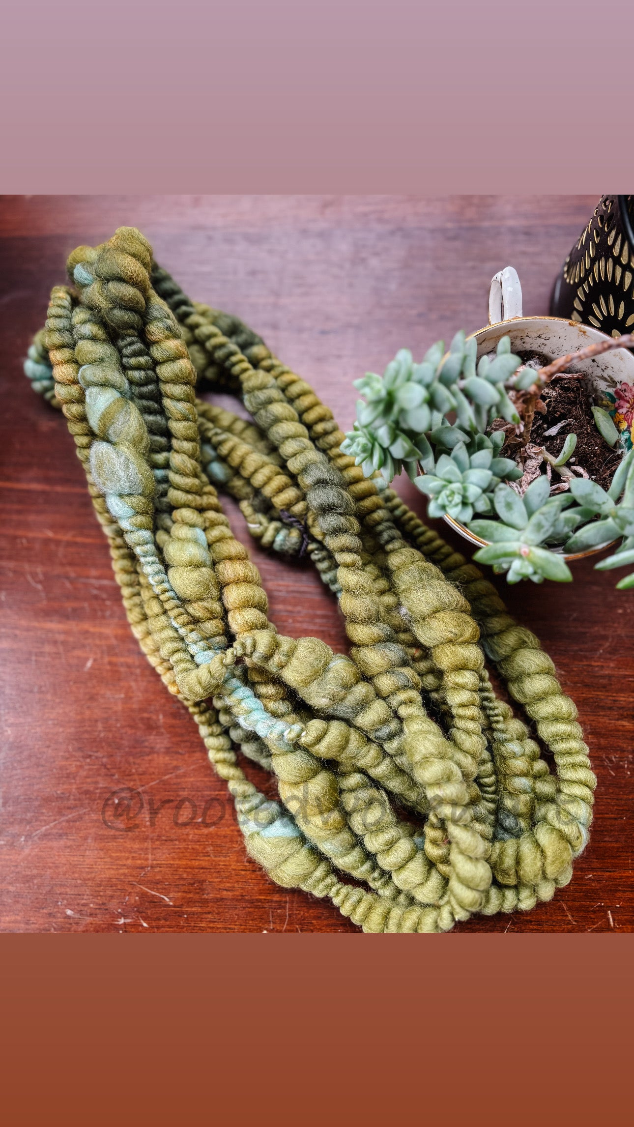 3 yards / Hand Spun Art Yarn