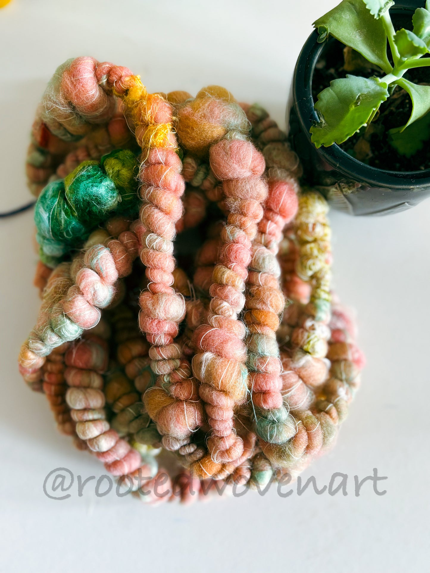 4.5 yards / Hand Spun Art Yarn