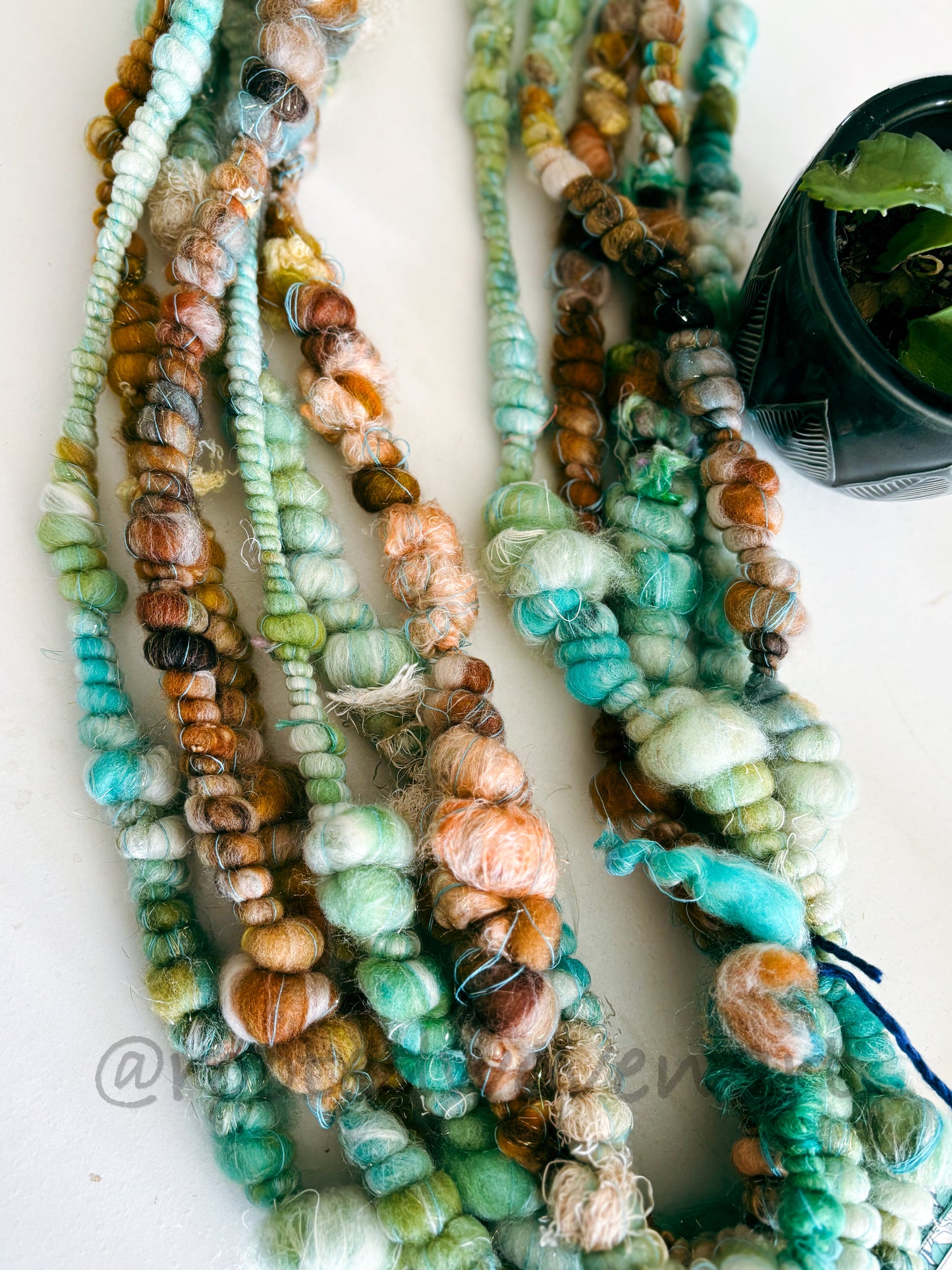 4.5 yards / Hand Spun Art Yarn