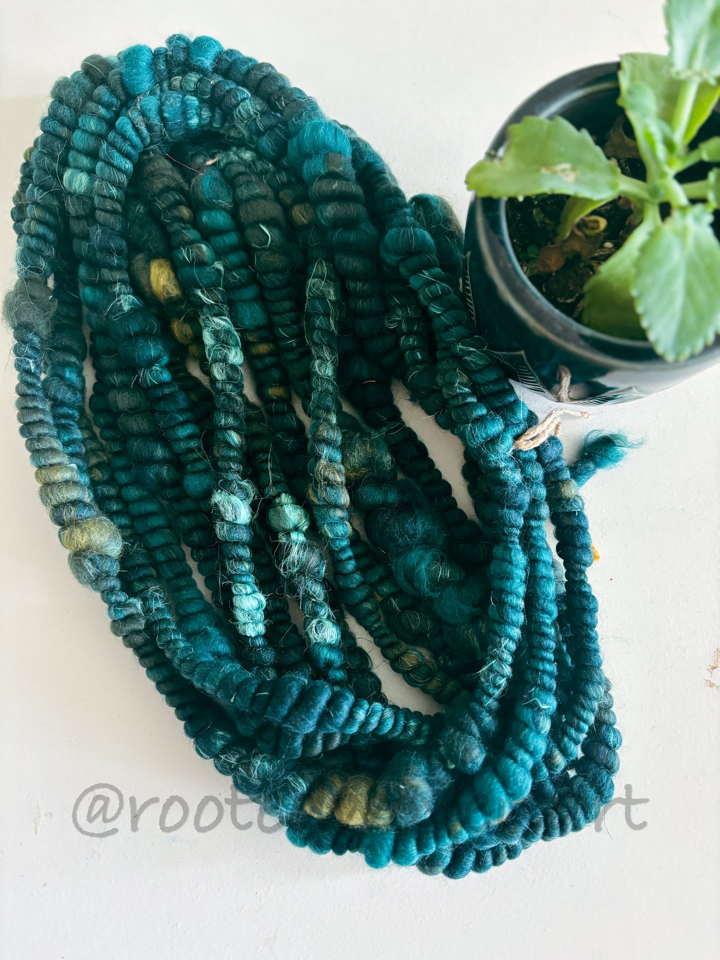 2.1 yards / Hand spun art yarn