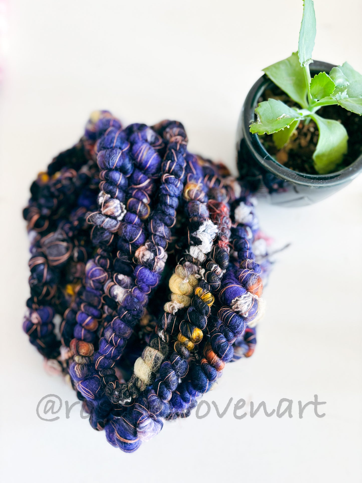 6 yards / Hand Spun Art Yarn