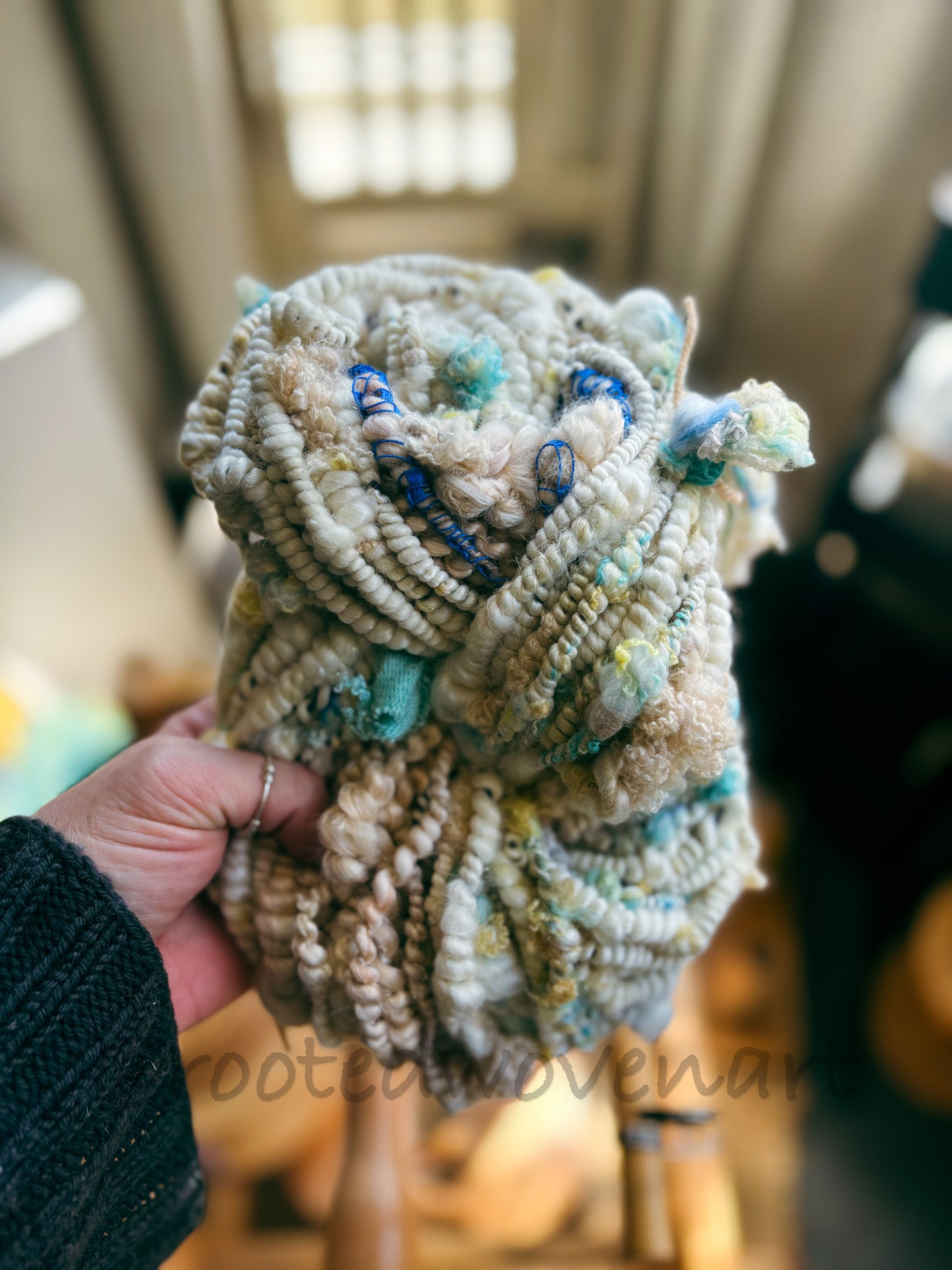 20 yards / Hand spun yarn
