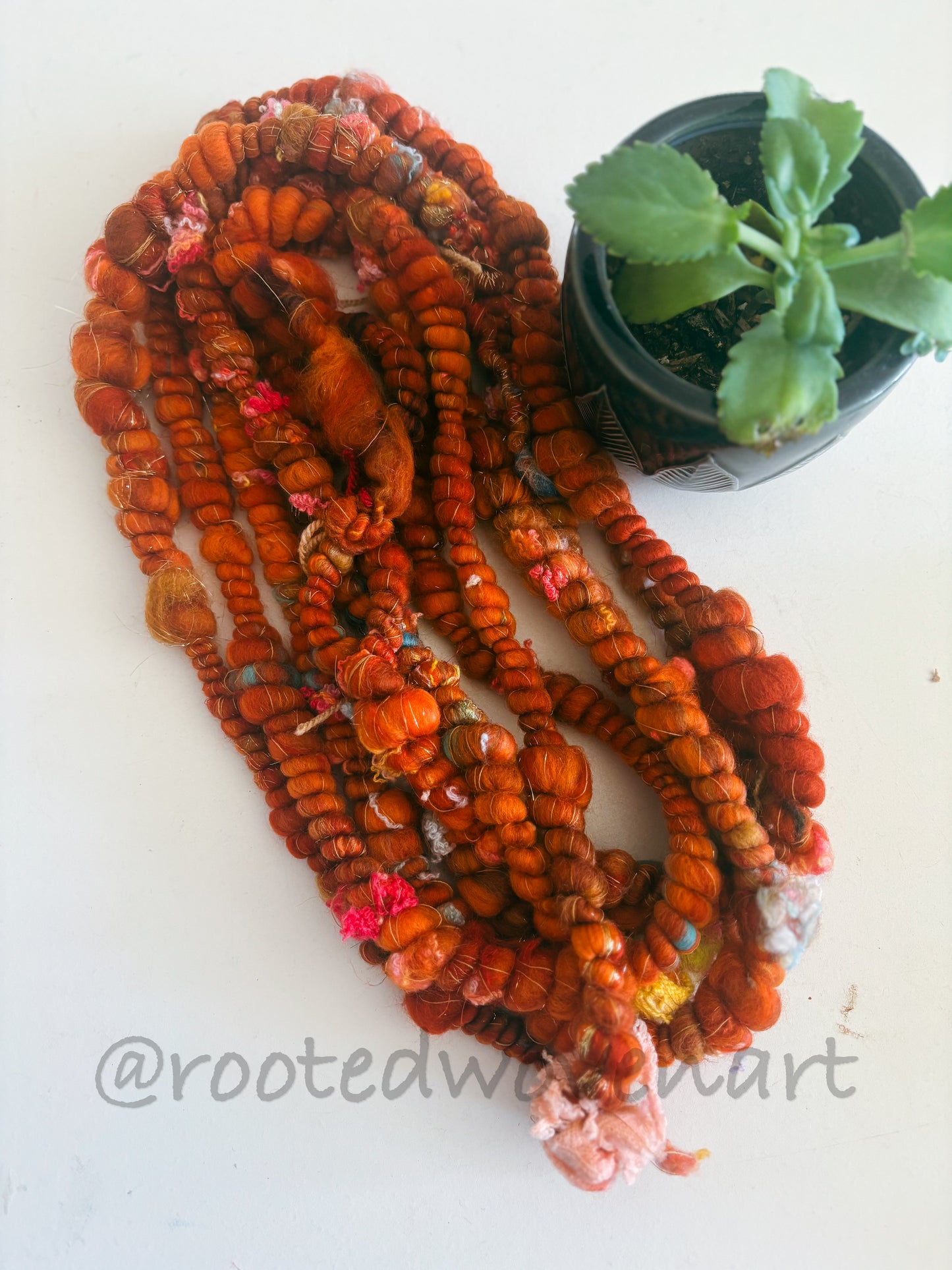 4.5 yards / Hand Spun Art Yarn