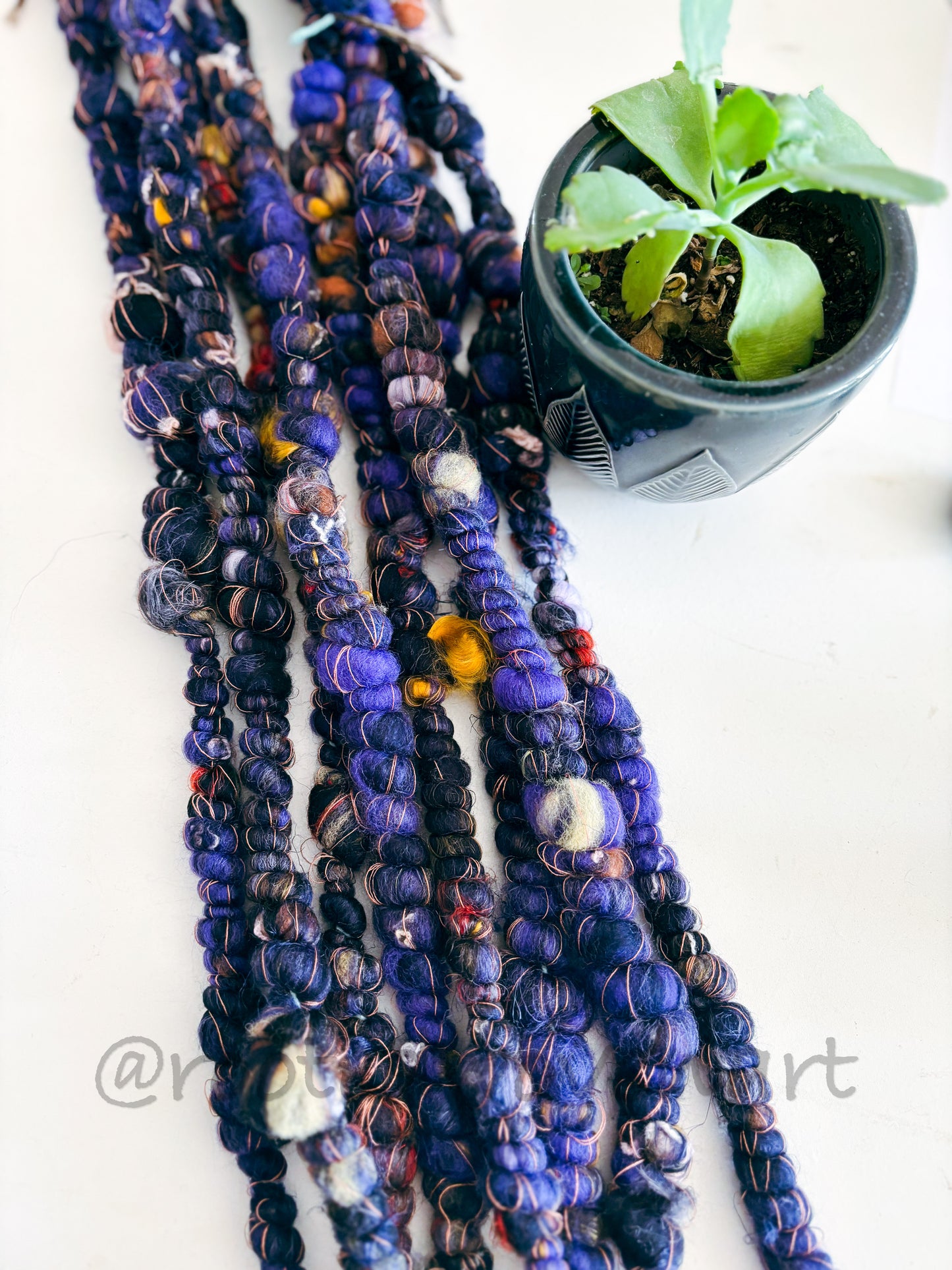 6 yards / Hand Spun Art Yarn