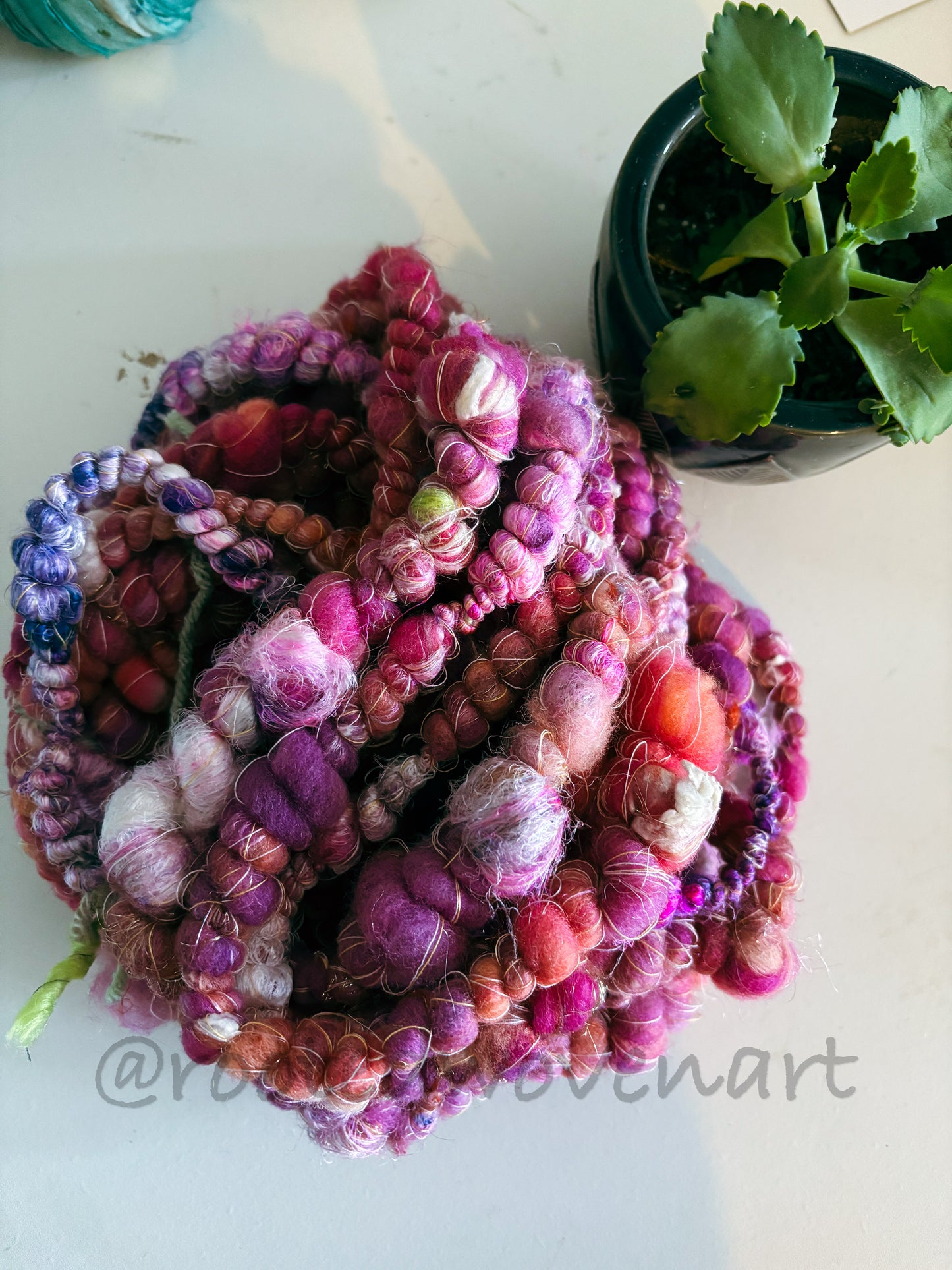 4.5 yards / Hand Spun Art Yarn