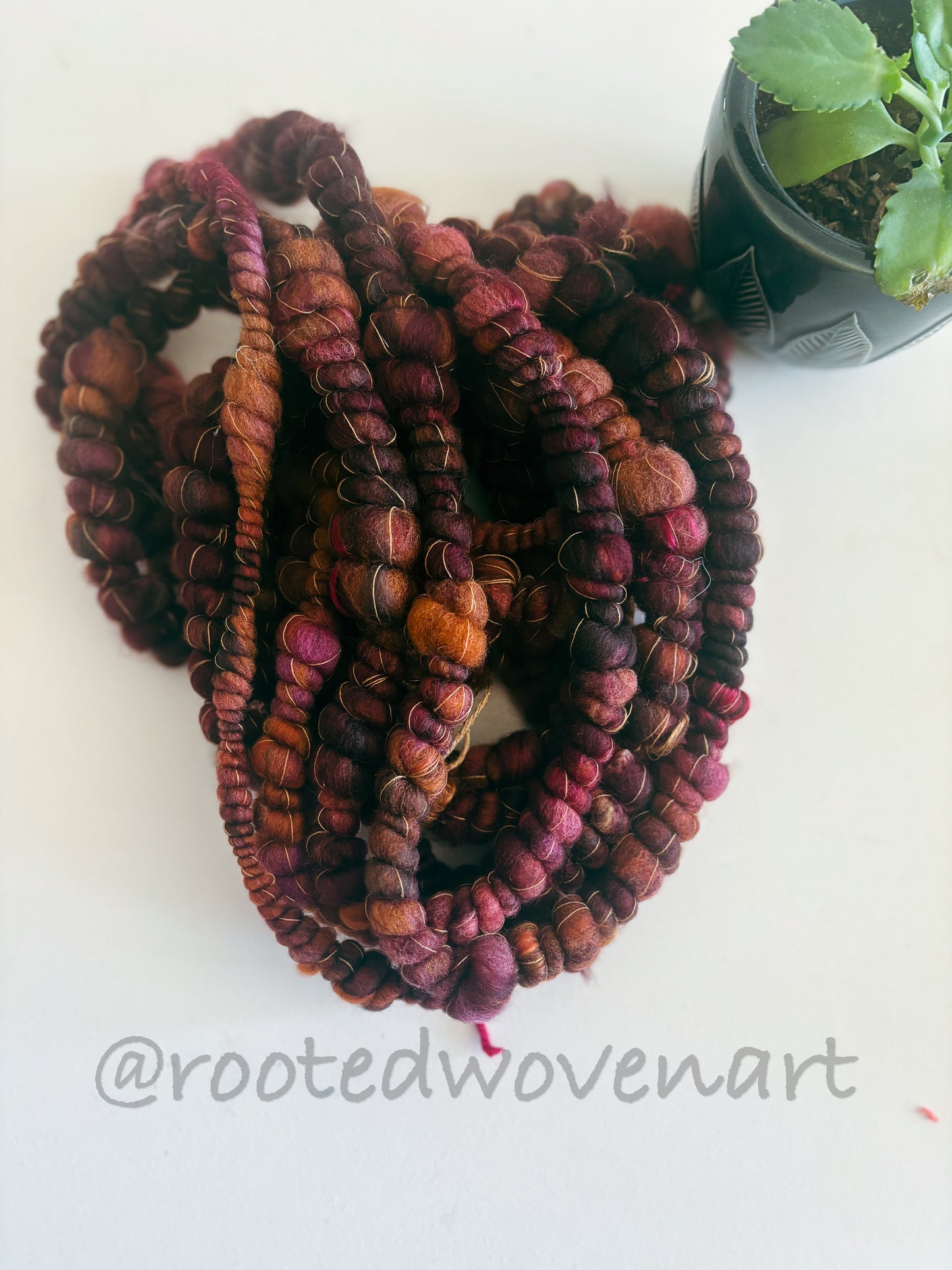 6 yards / Hand Spun Art Yarn