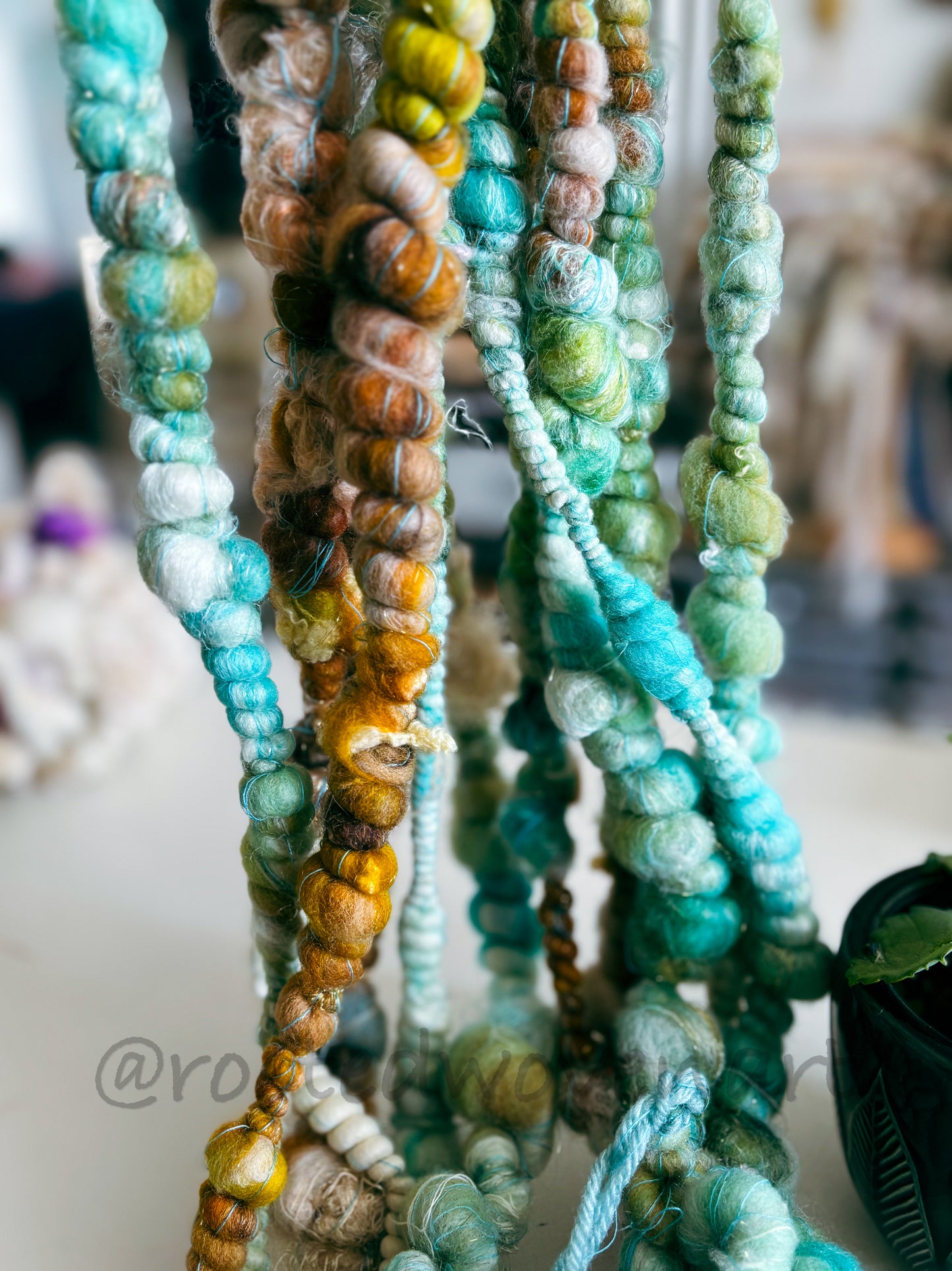 4.5 yards / Hand Spun Art Yarn