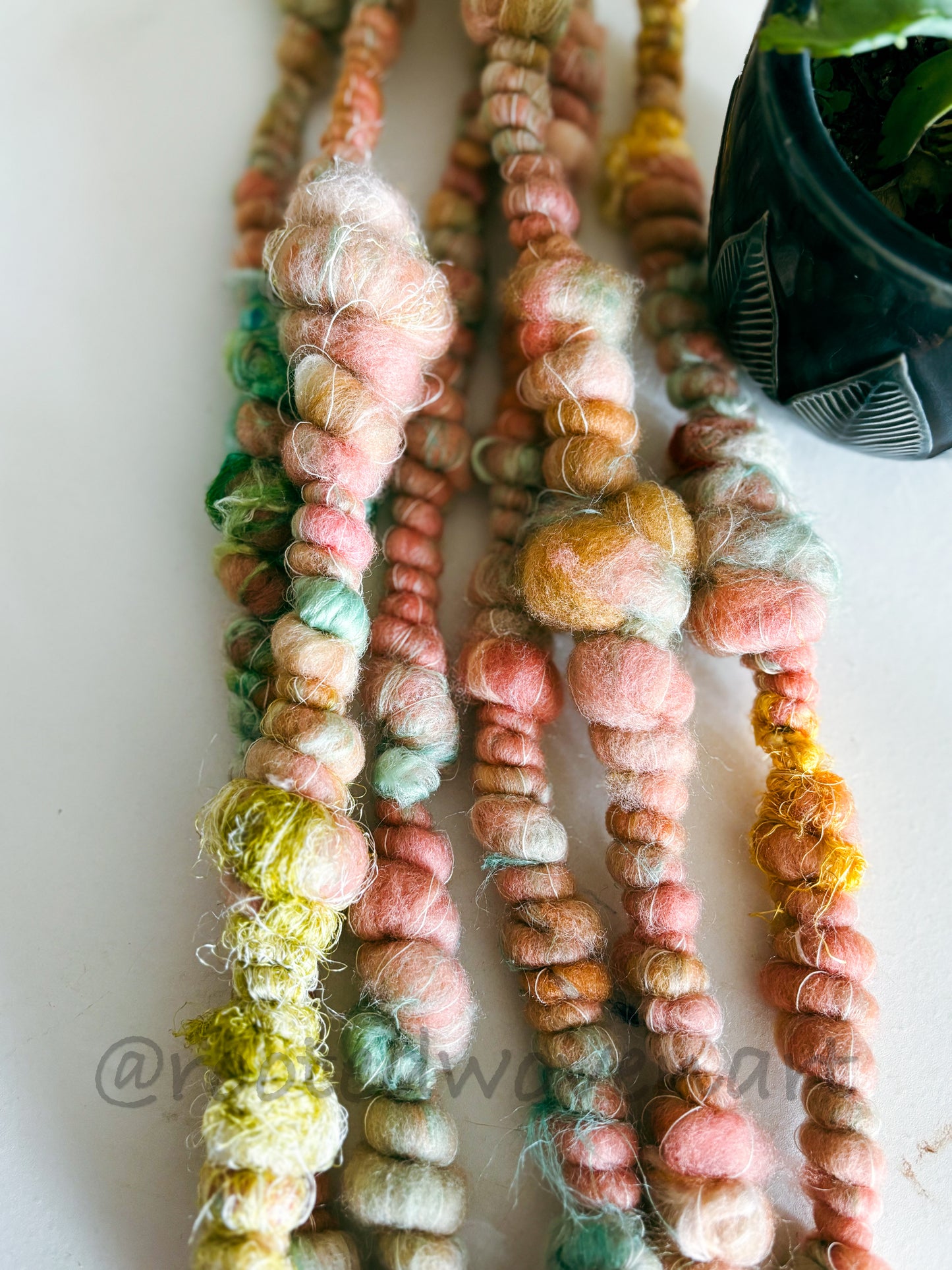 4.5 yards / Hand Spun Art Yarn