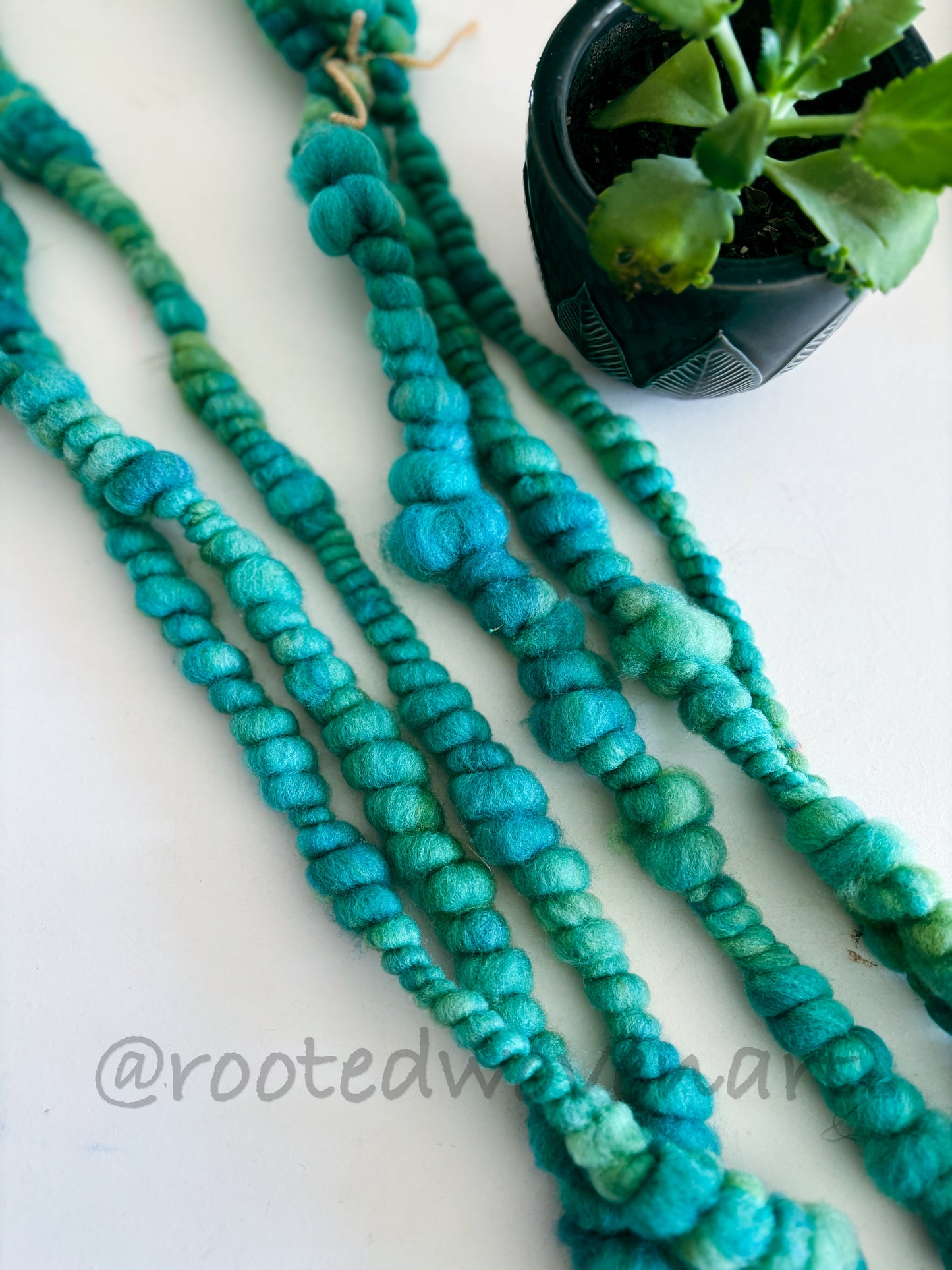 2.1 yards / Hand spun art yarn Trio