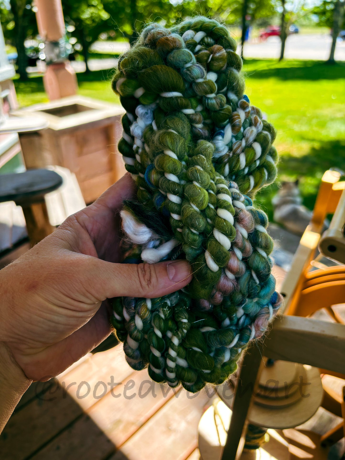 16 yards / Hand Spun Art Yarn