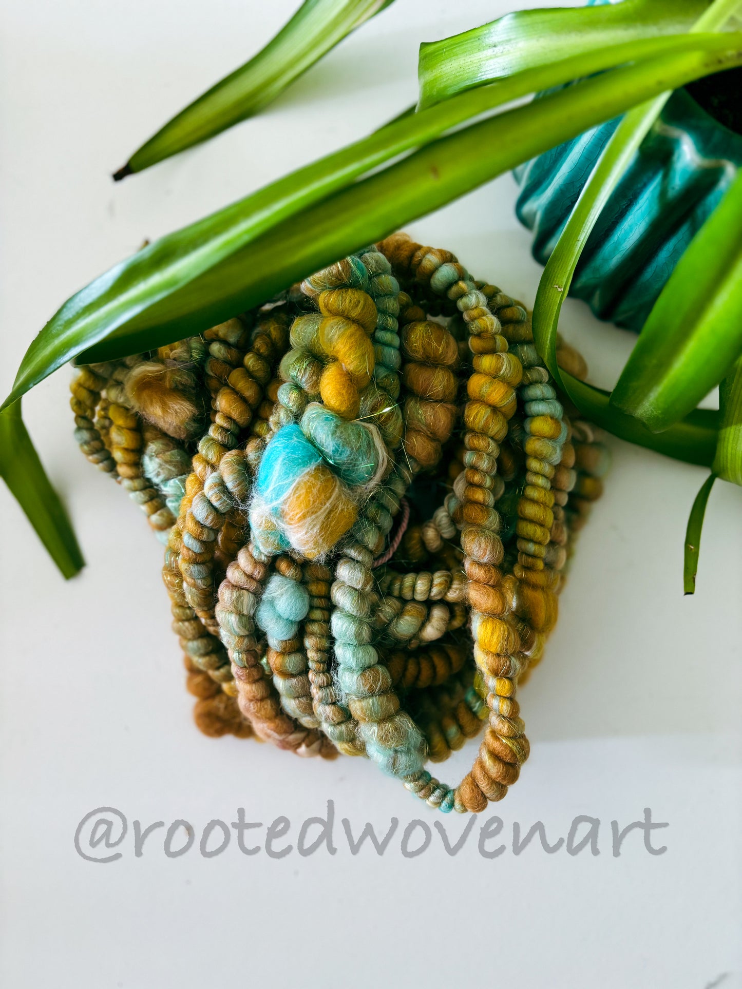 4.5 yards / Hand Spun Art Yarn
