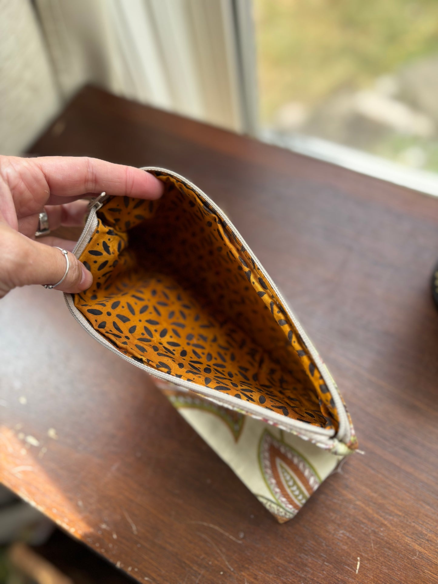 Hand Sewn Zip bags