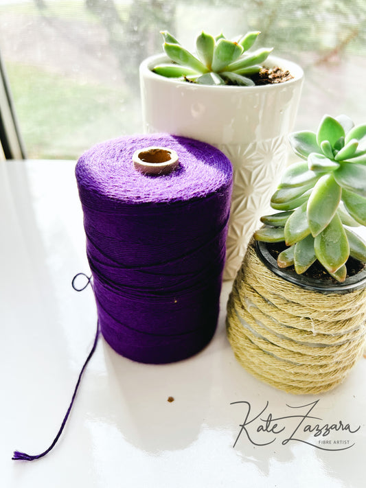 Mauve 4/8 Cotton Warp String