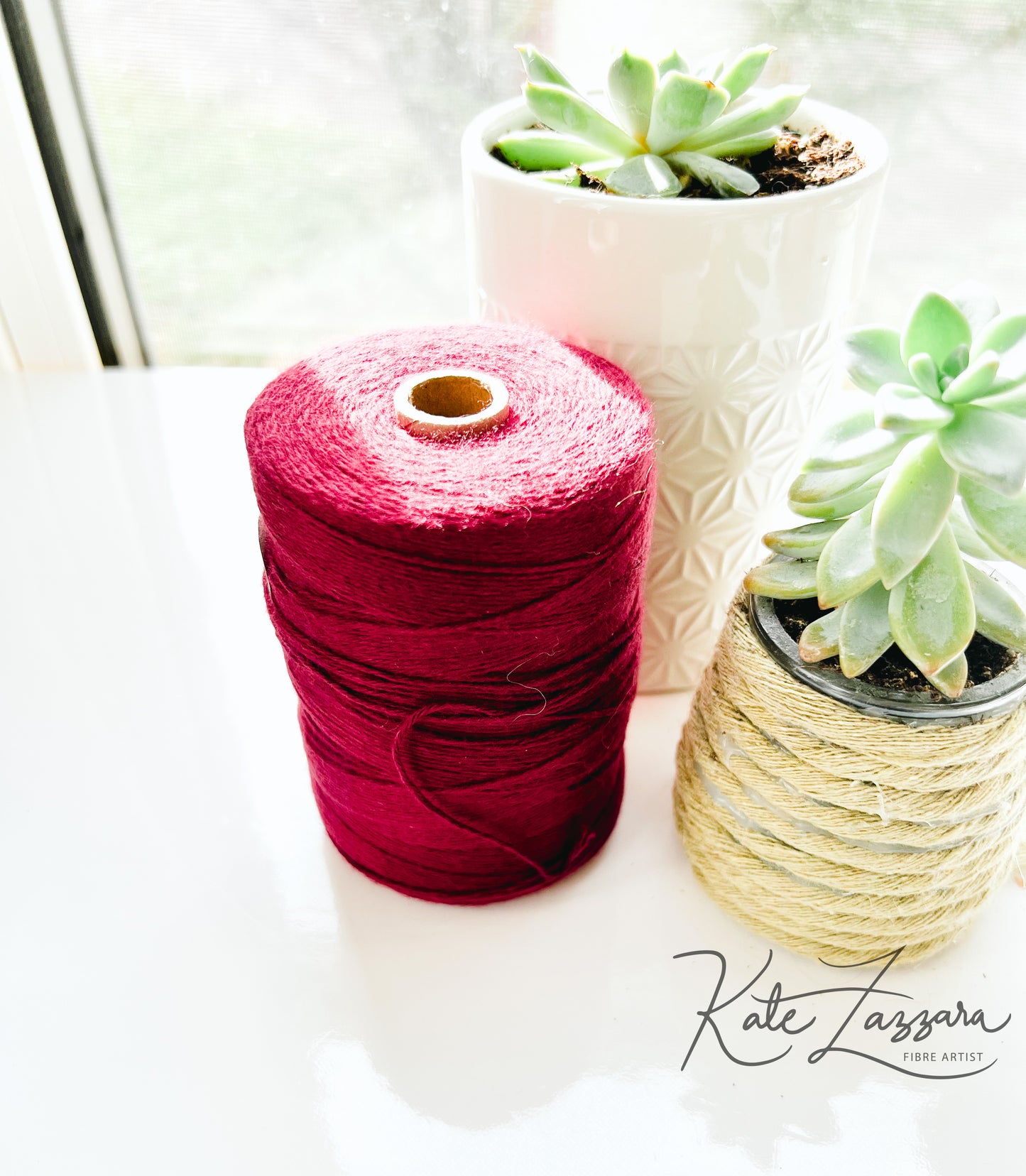 Wine 4/8 Cotton Warp String