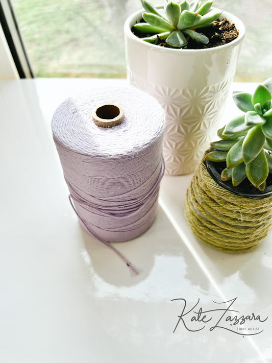 Lavender 4/8 Cotton Warp String