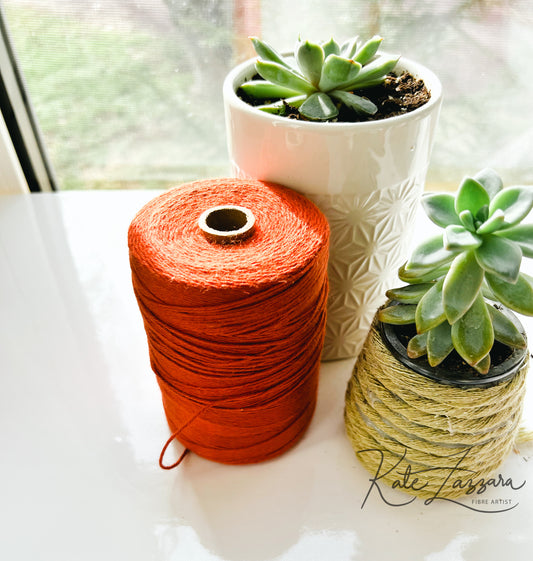 Rust 4/8 Cotton Warp String