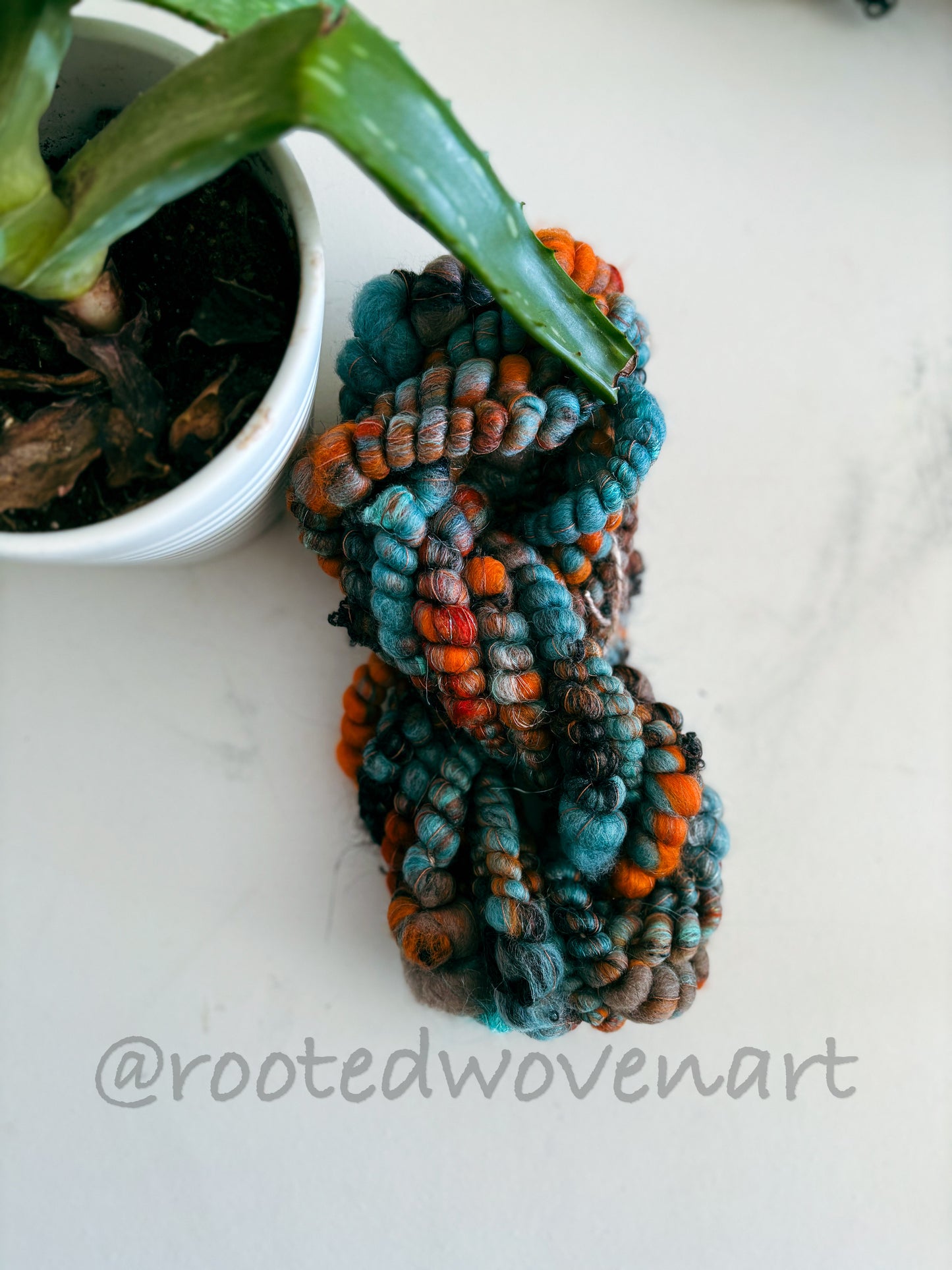 6 yards / Hand Spun Art Yarn
