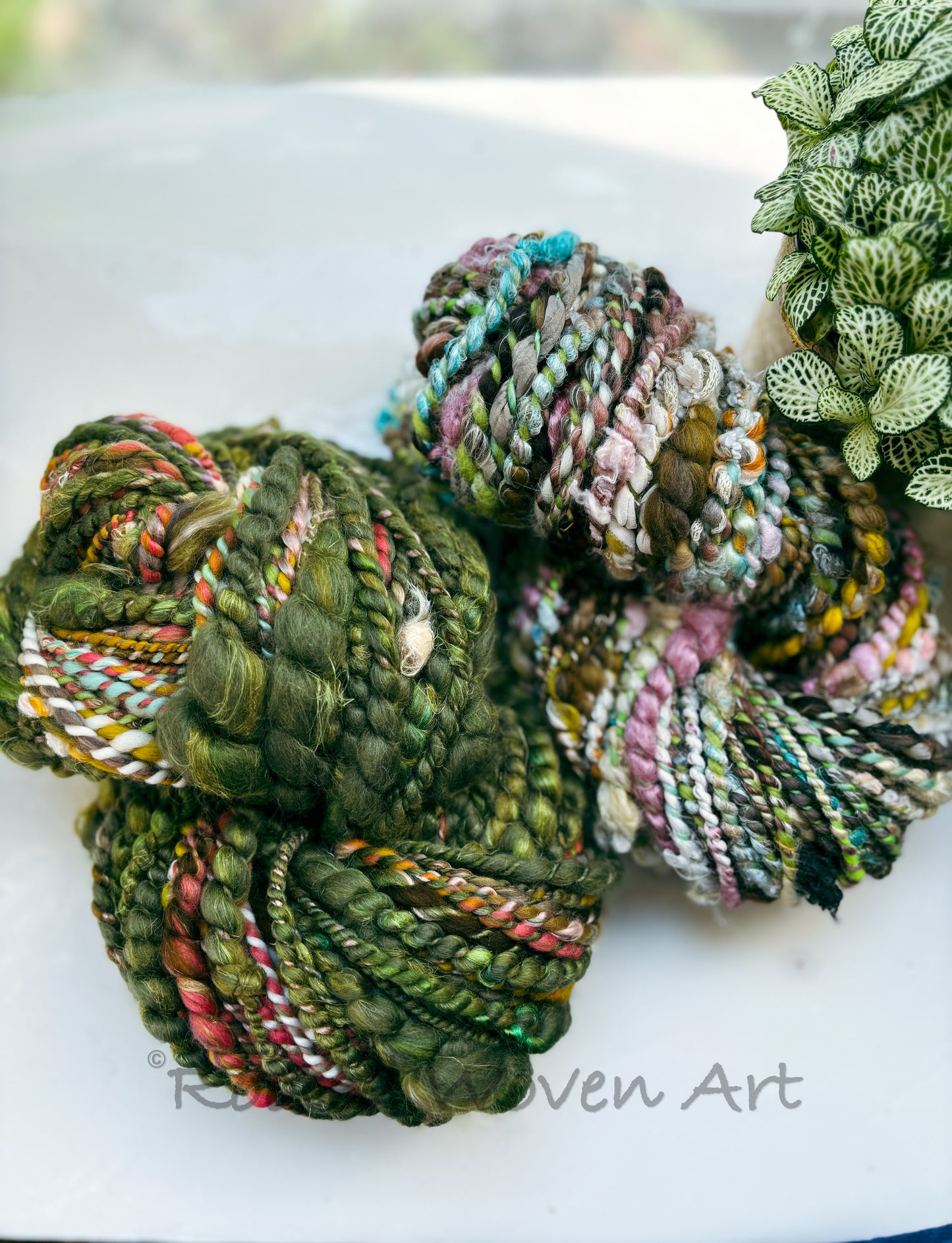 80 yards / Hand Spun Art Yarn