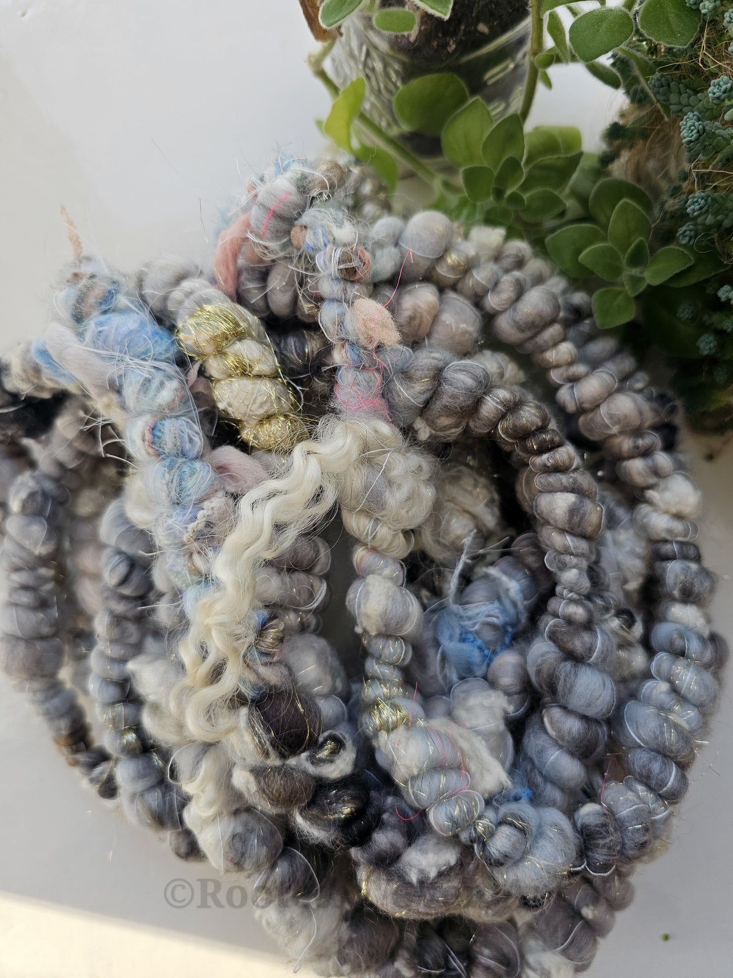 6 yards / Hand Spun Art Yarn