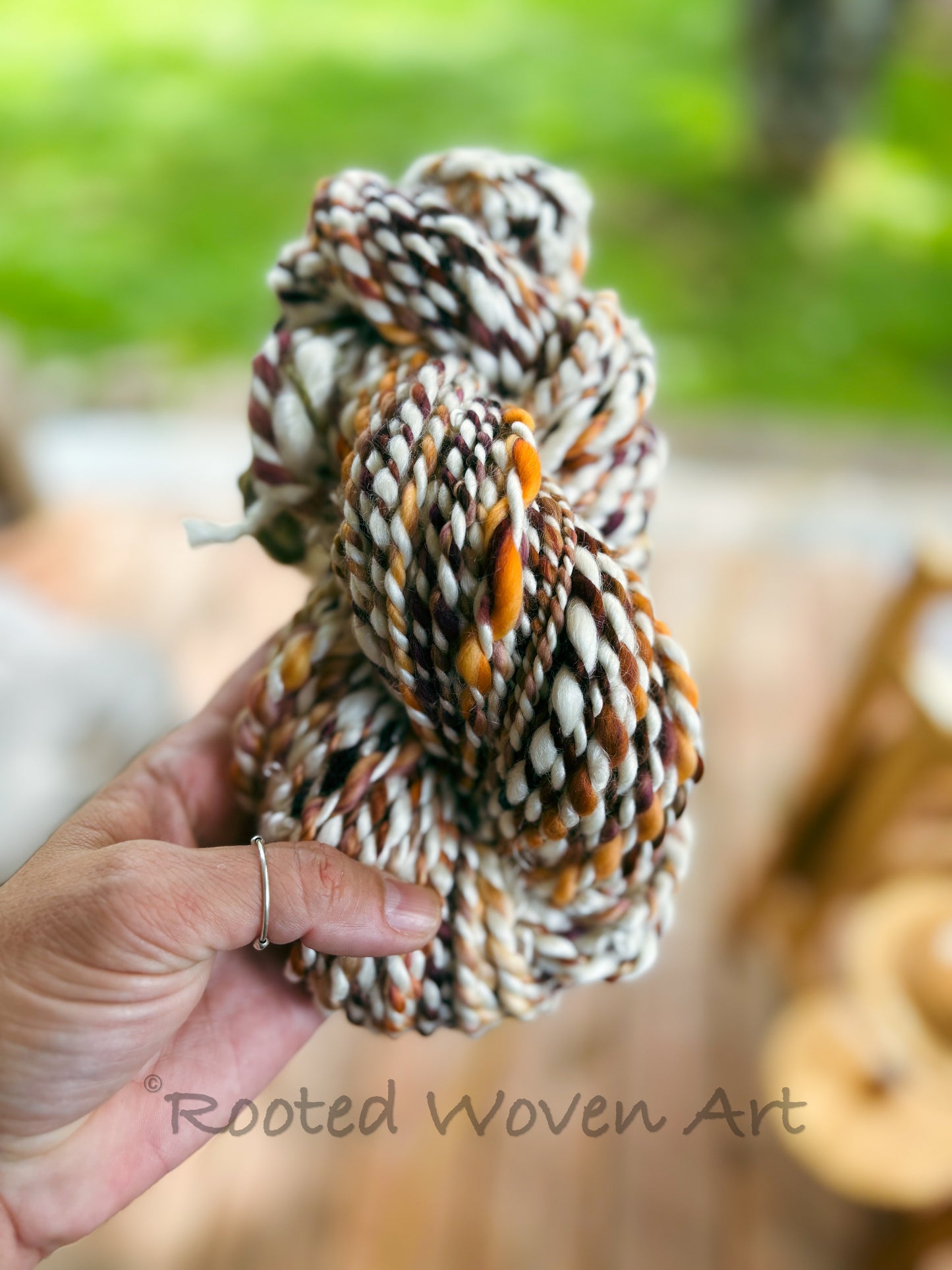 61 yards / Hand Spun Art Yarn