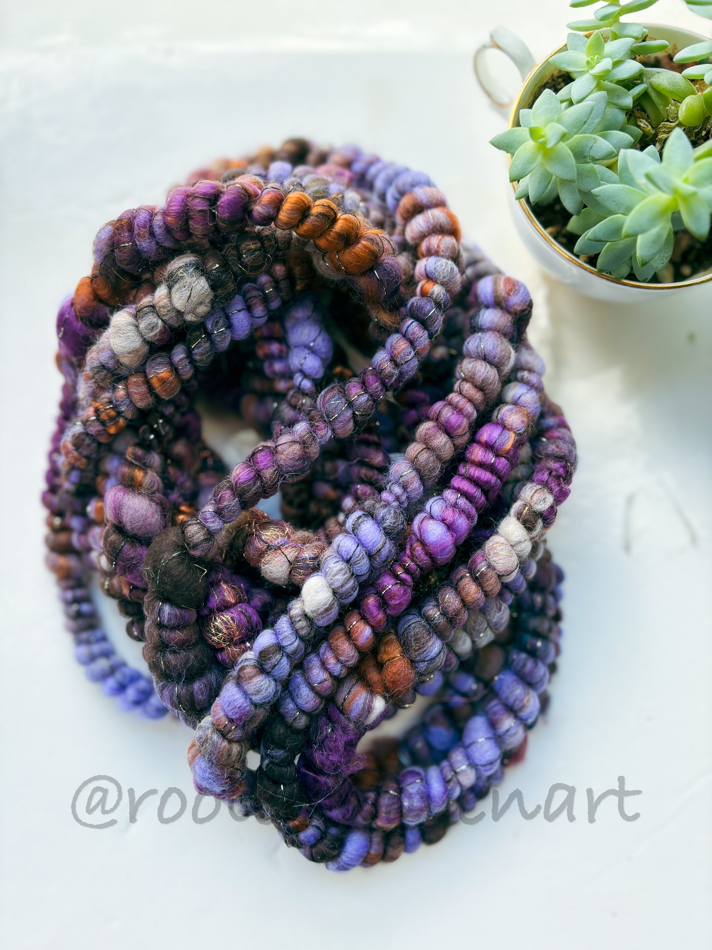 6 yards / Hand Spun Art Yarn