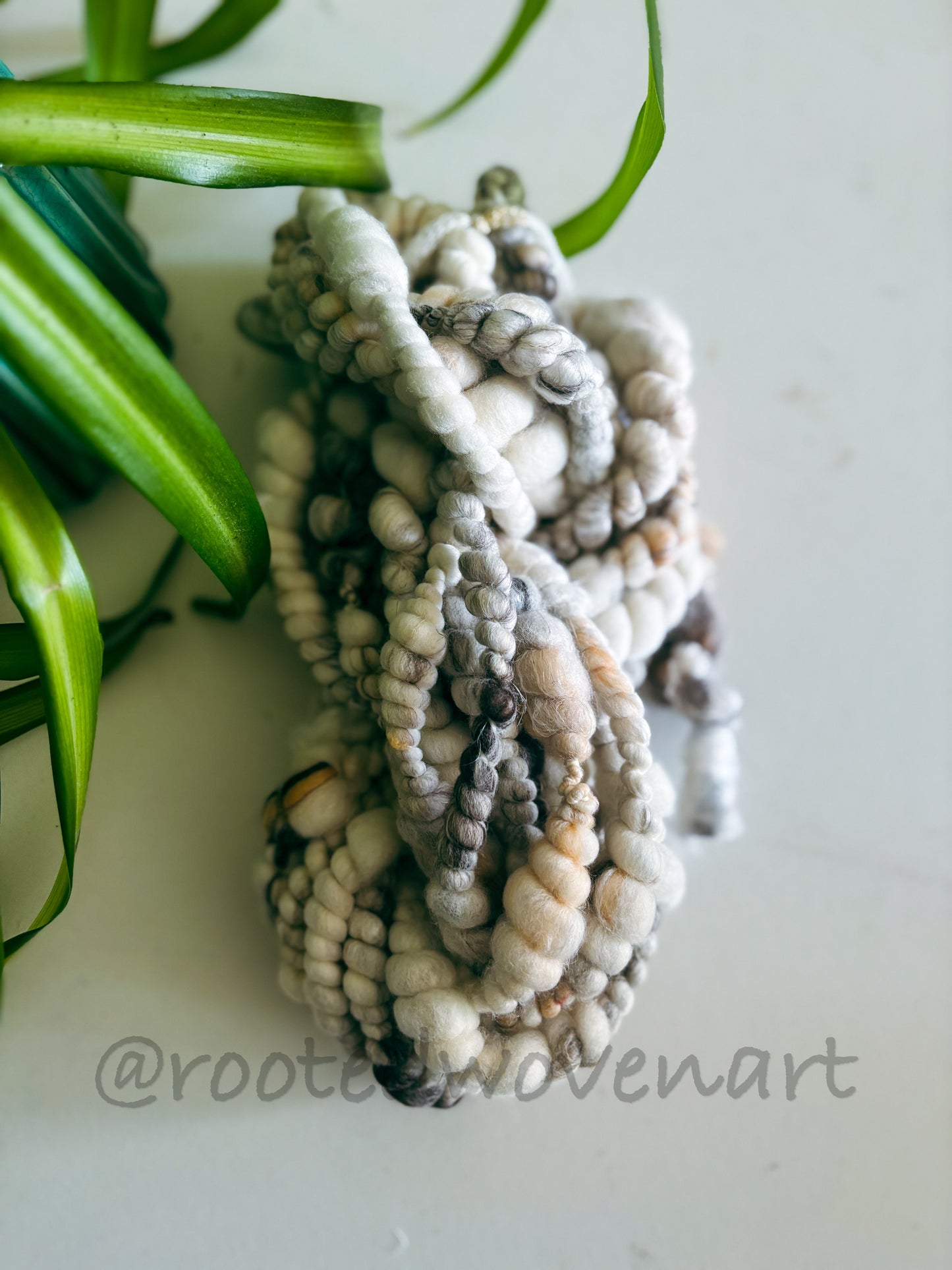 9 yards / hand spun Art yarn