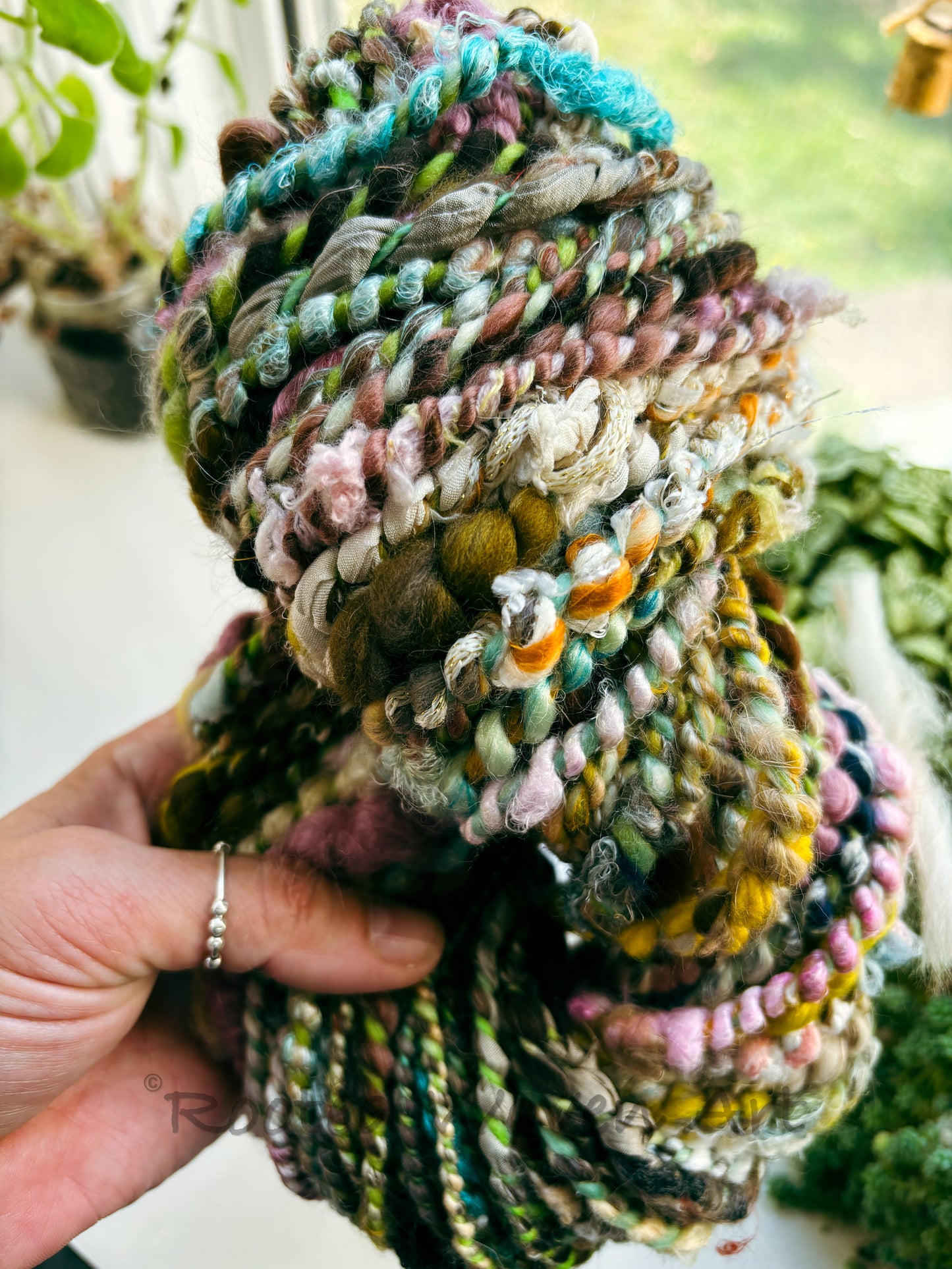 20 yards / Hand Spun Art Yarn