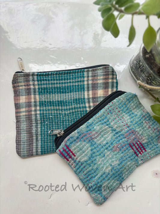 Kantha Zip Bags - Small