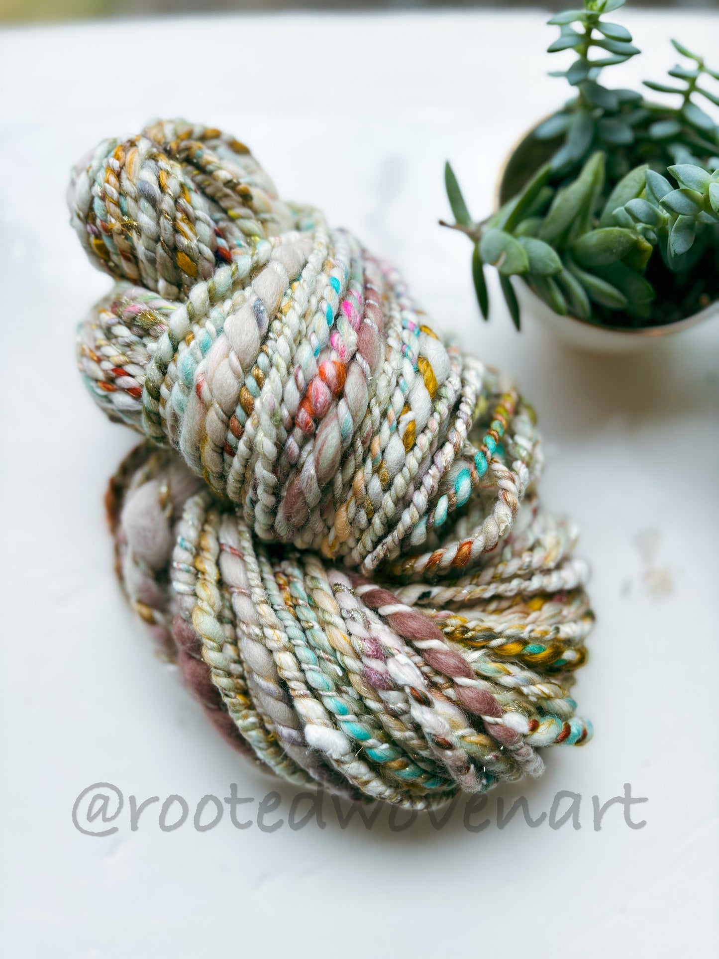 40 yards / Hand Spun Art Yarn