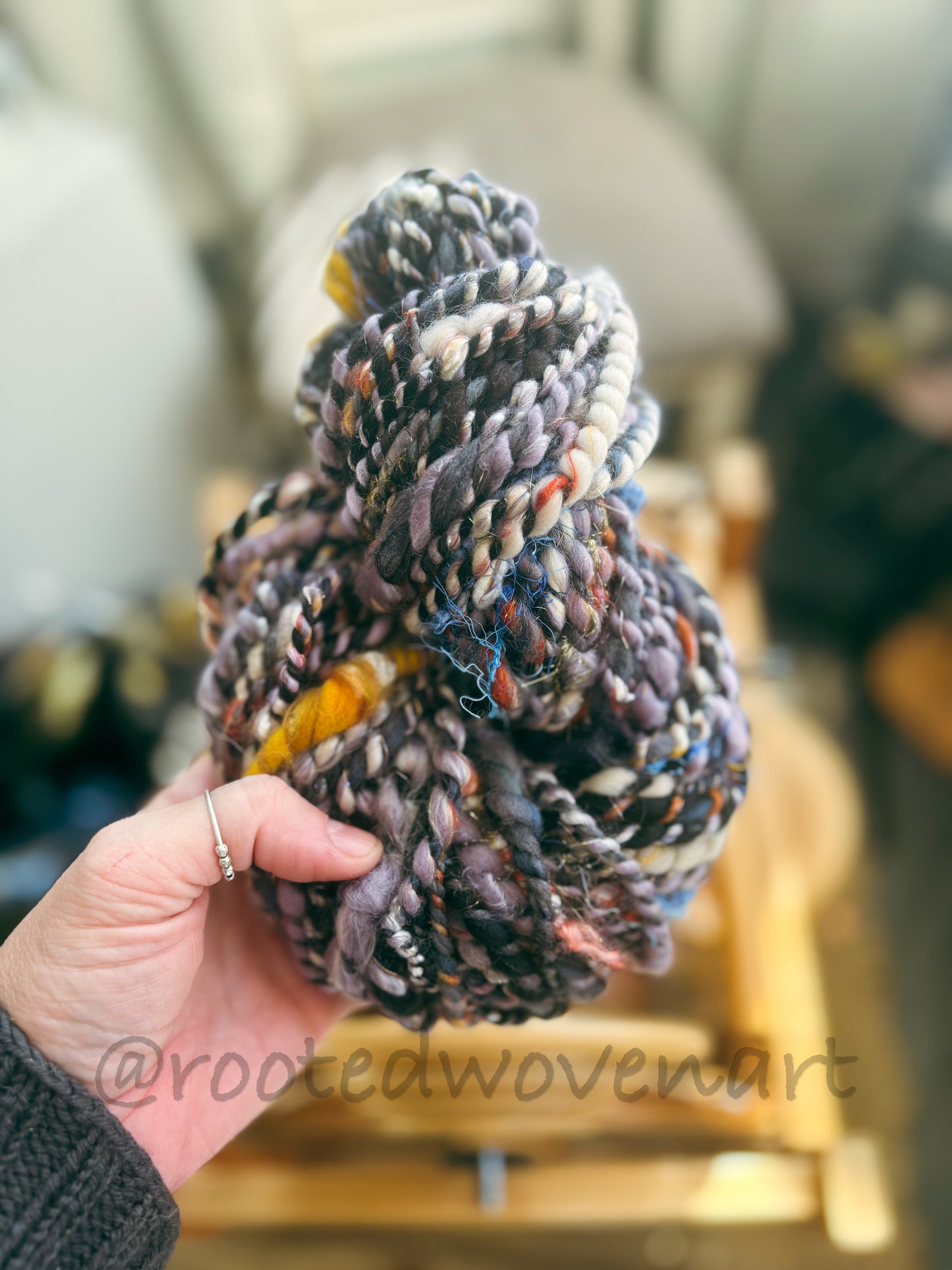 25 yards / Hand Spun Art Yarn