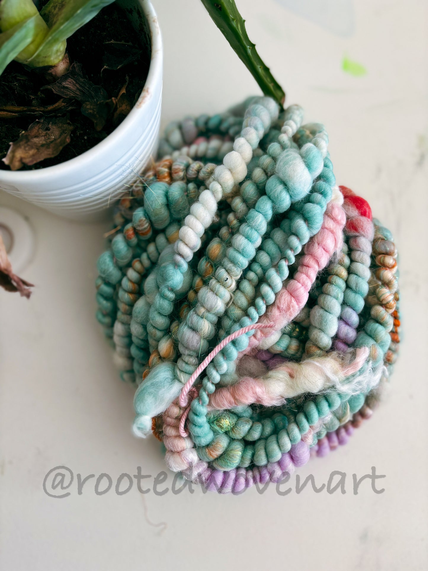 5 yards / Hand Spun Art Yarn