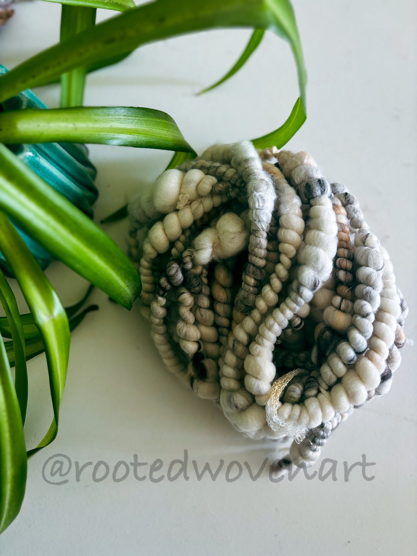 9 yards / hand spun Art yarn