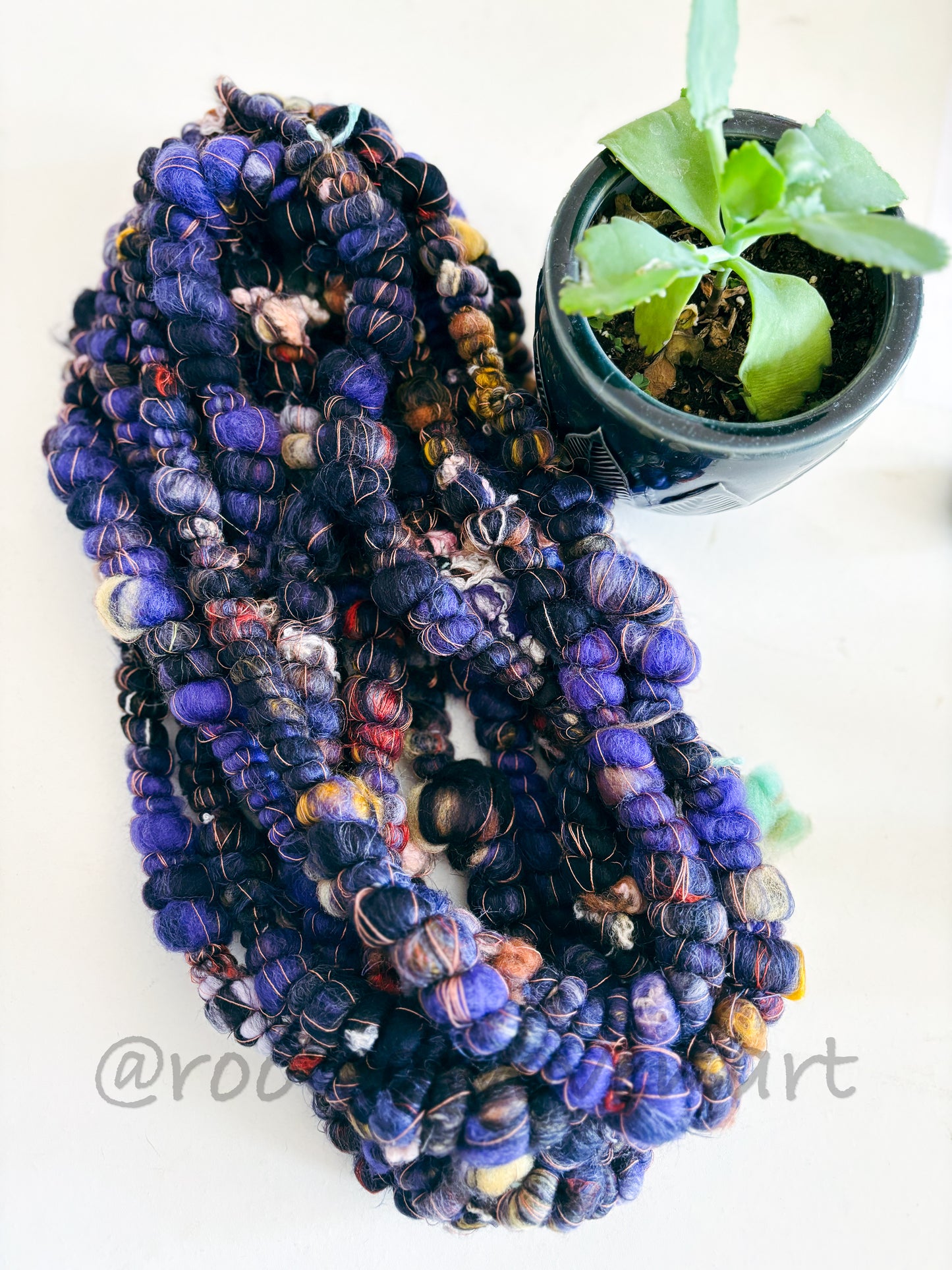 6 yards / Hand Spun Art Yarn