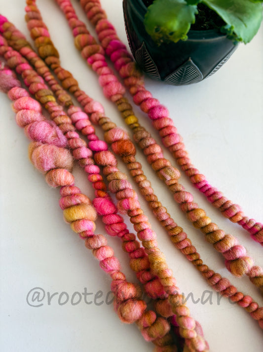 4.5 yards / Hand spun art yarn