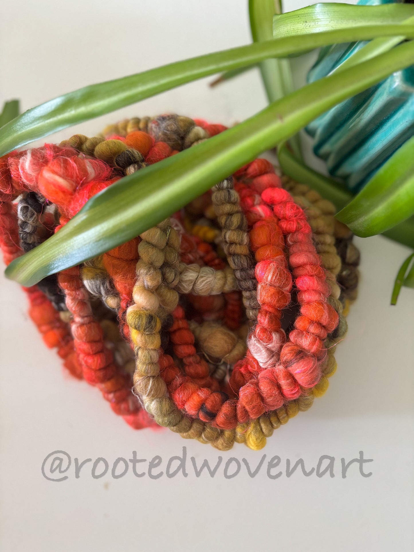 4.5 yards / Hand Spun Art Yarn