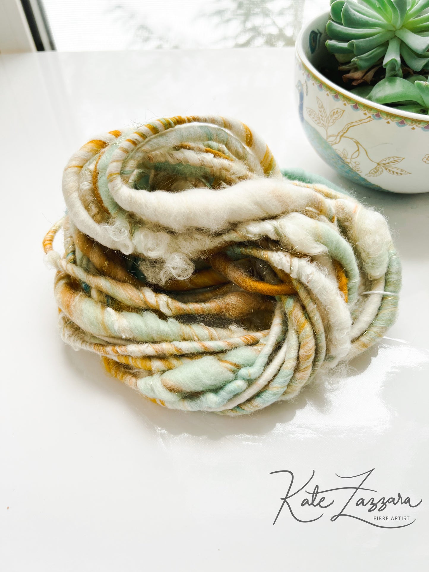 20 yards / Hand Spun Art Yarn