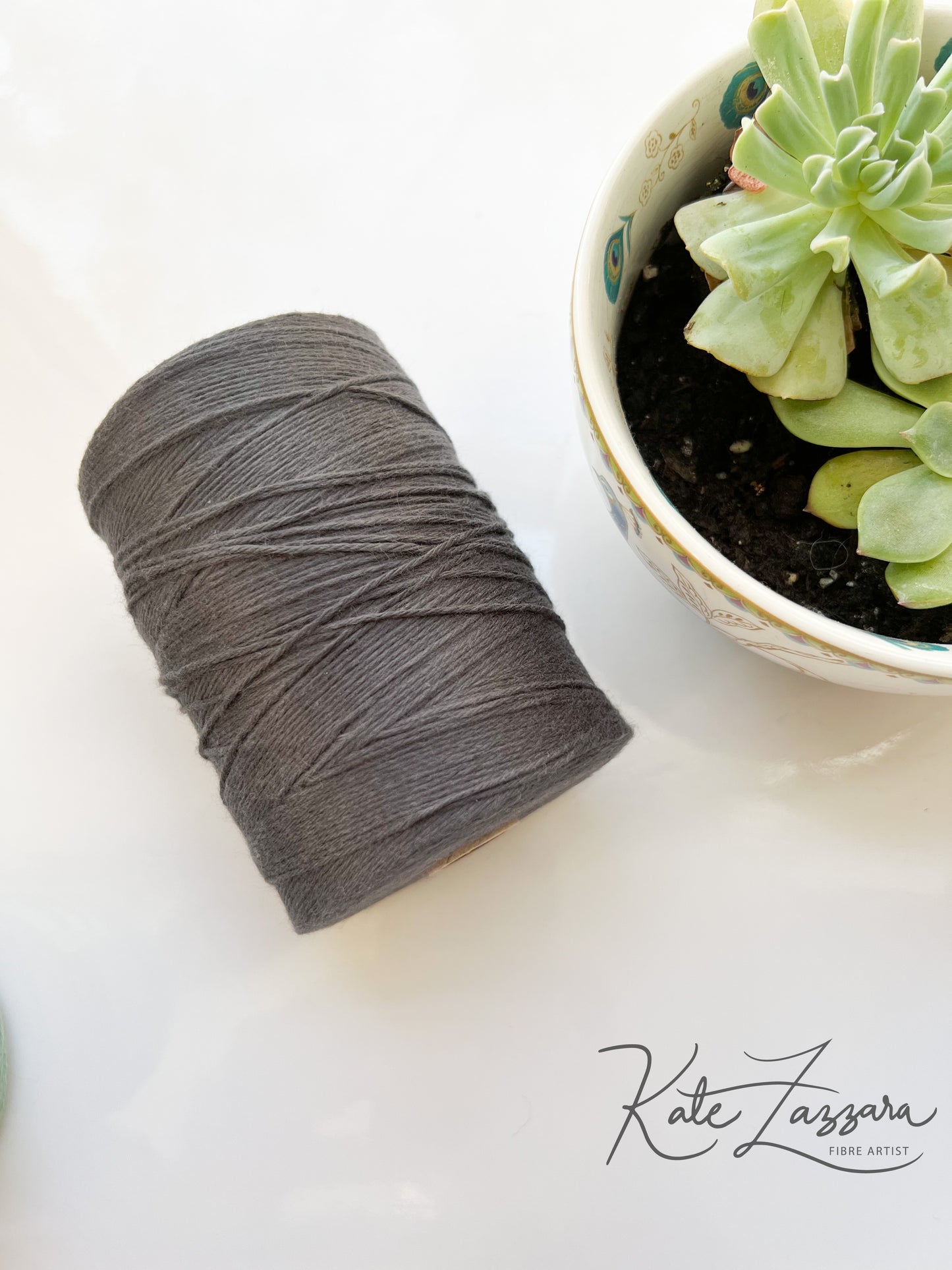 Charcoal 4/8 Cotton Warp String