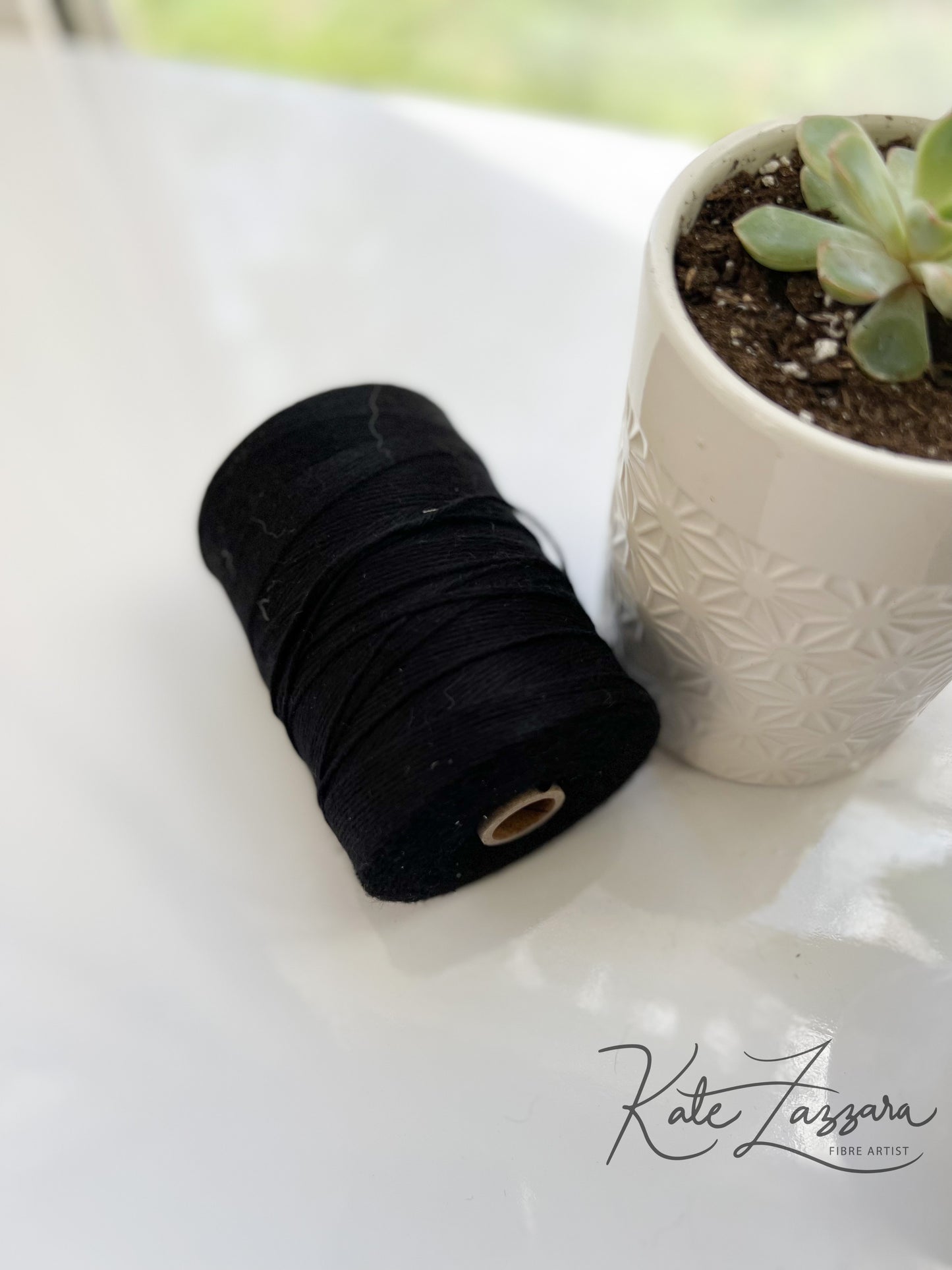 Black 4/8 Cotton Warp String